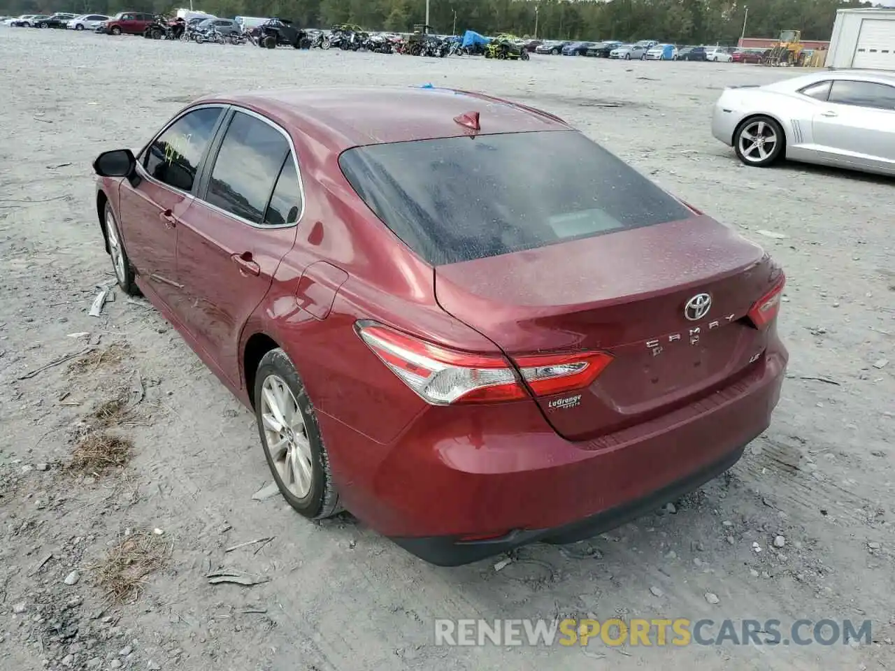 3 Photograph of a damaged car 4T1B11HK1KU852530 TOYOTA CAMRY 2019