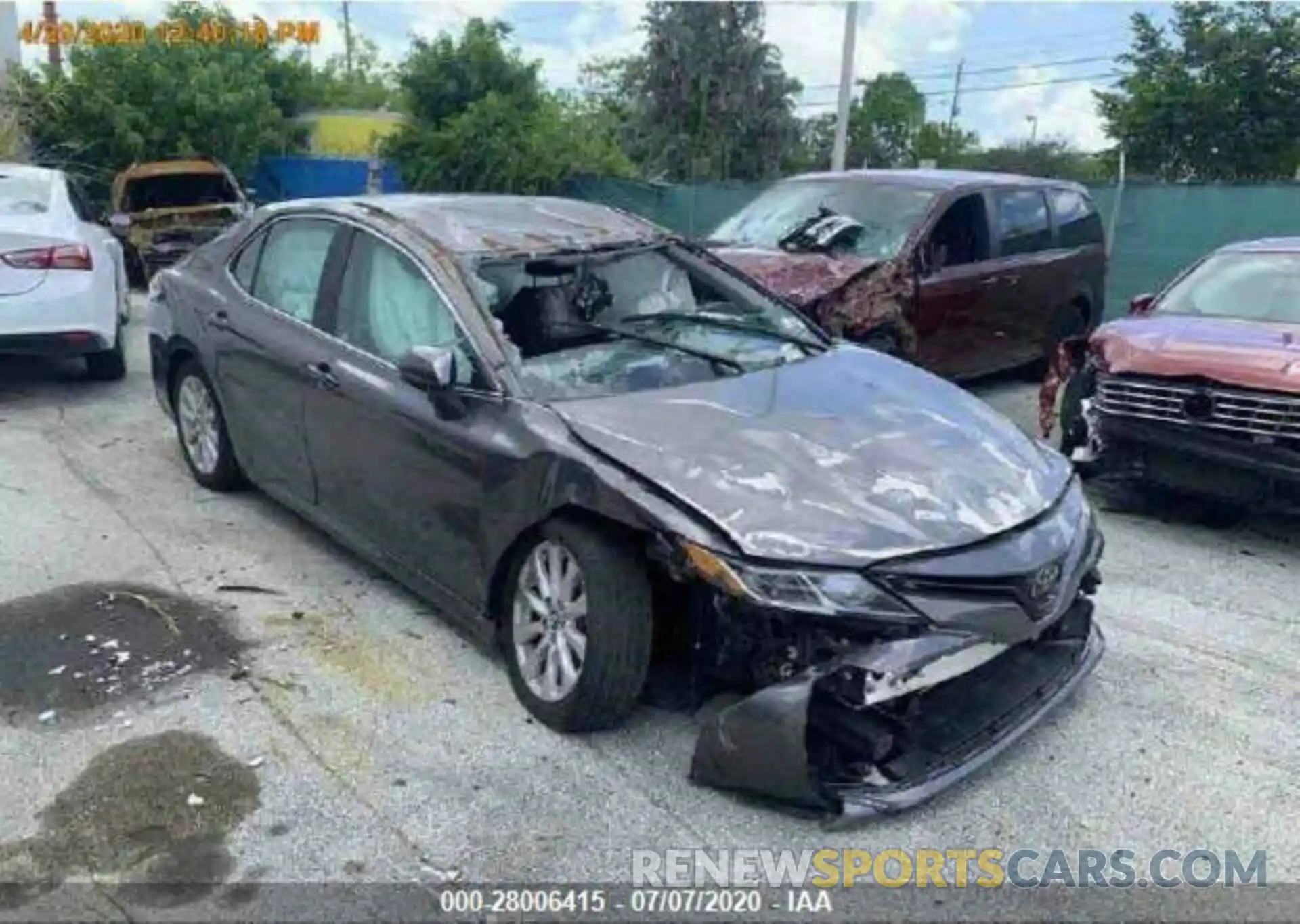 1 Photograph of a damaged car 4T1B11HK2KU219910 TOYOTA CAMRY 2019