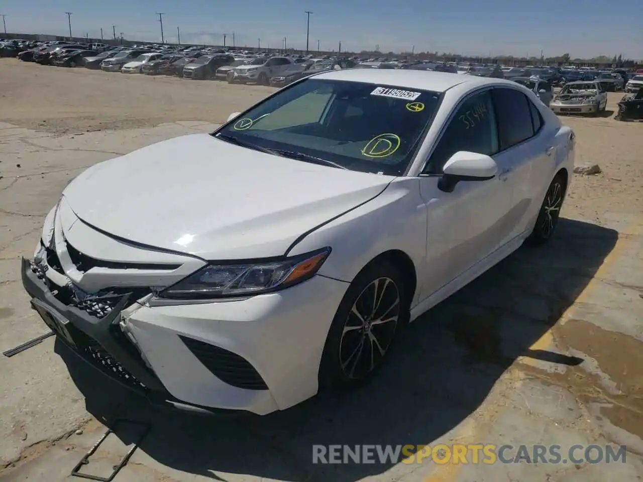 2 Photograph of a damaged car 4T1B11HK2KU272509 TOYOTA CAMRY 2019