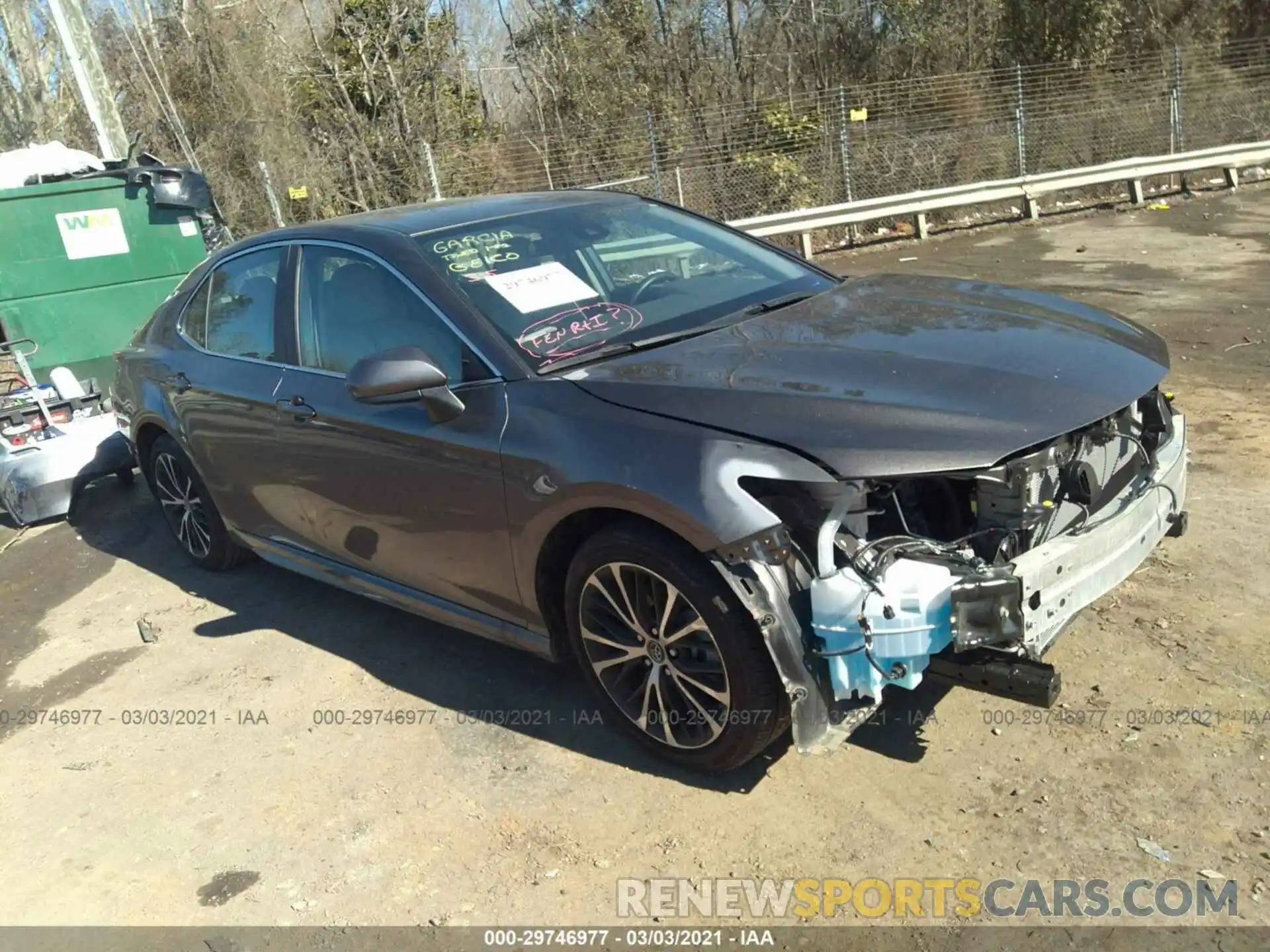 1 Photograph of a damaged car 4T1B11HK2KU281923 TOYOTA CAMRY 2019