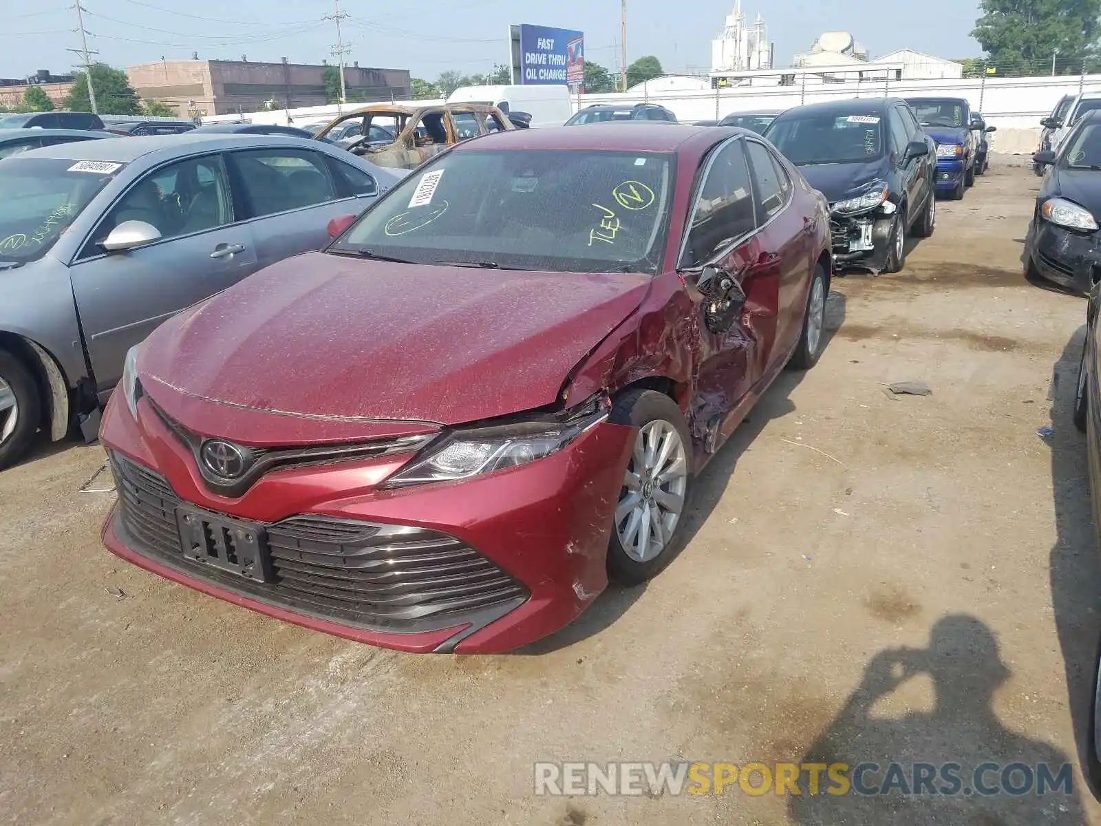 2 Photograph of a damaged car 4T1B11HK2KU691976 TOYOTA CAMRY 2019