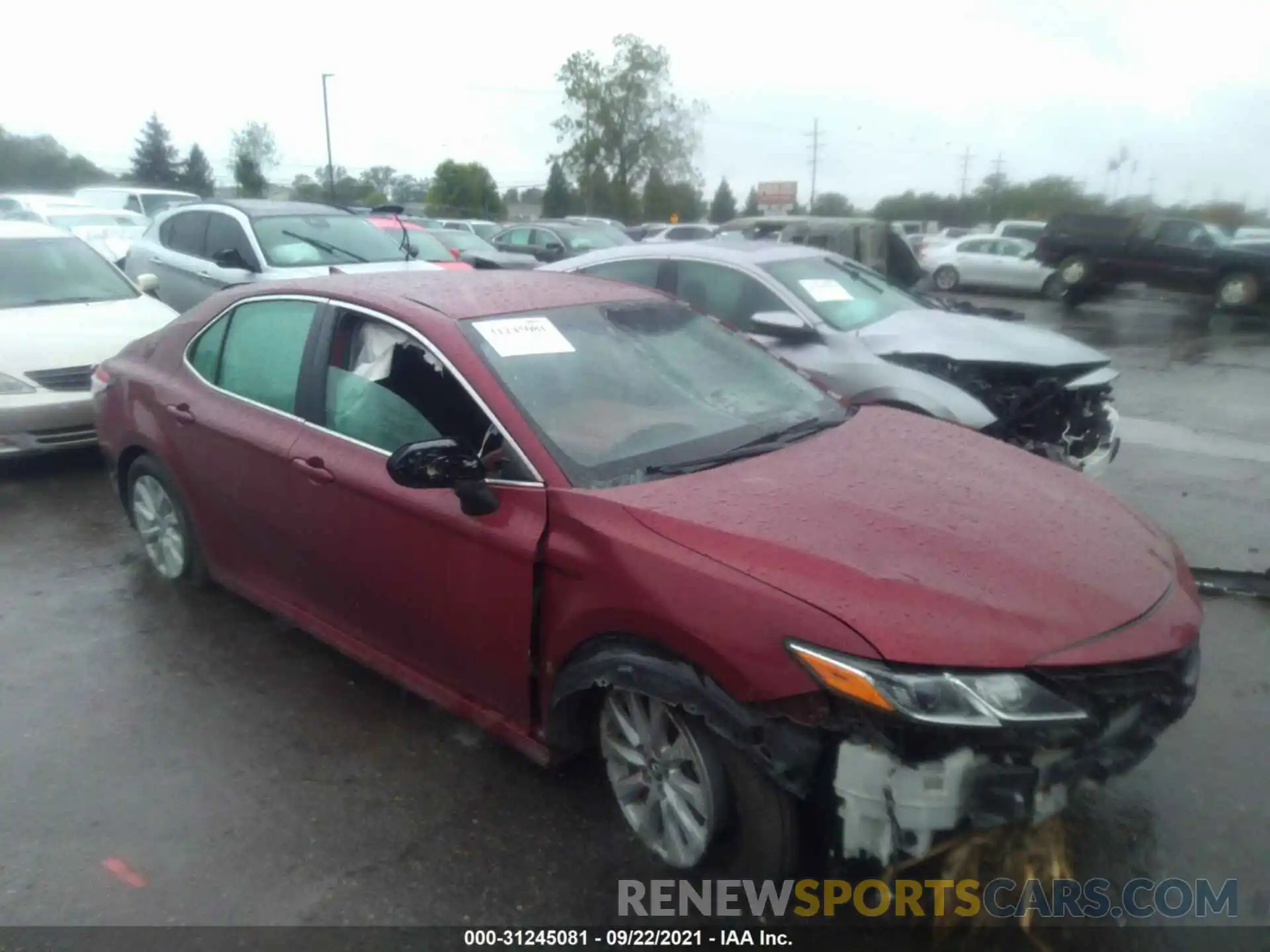 1 Photograph of a damaged car 4T1B11HK2KU708422 TOYOTA CAMRY 2019