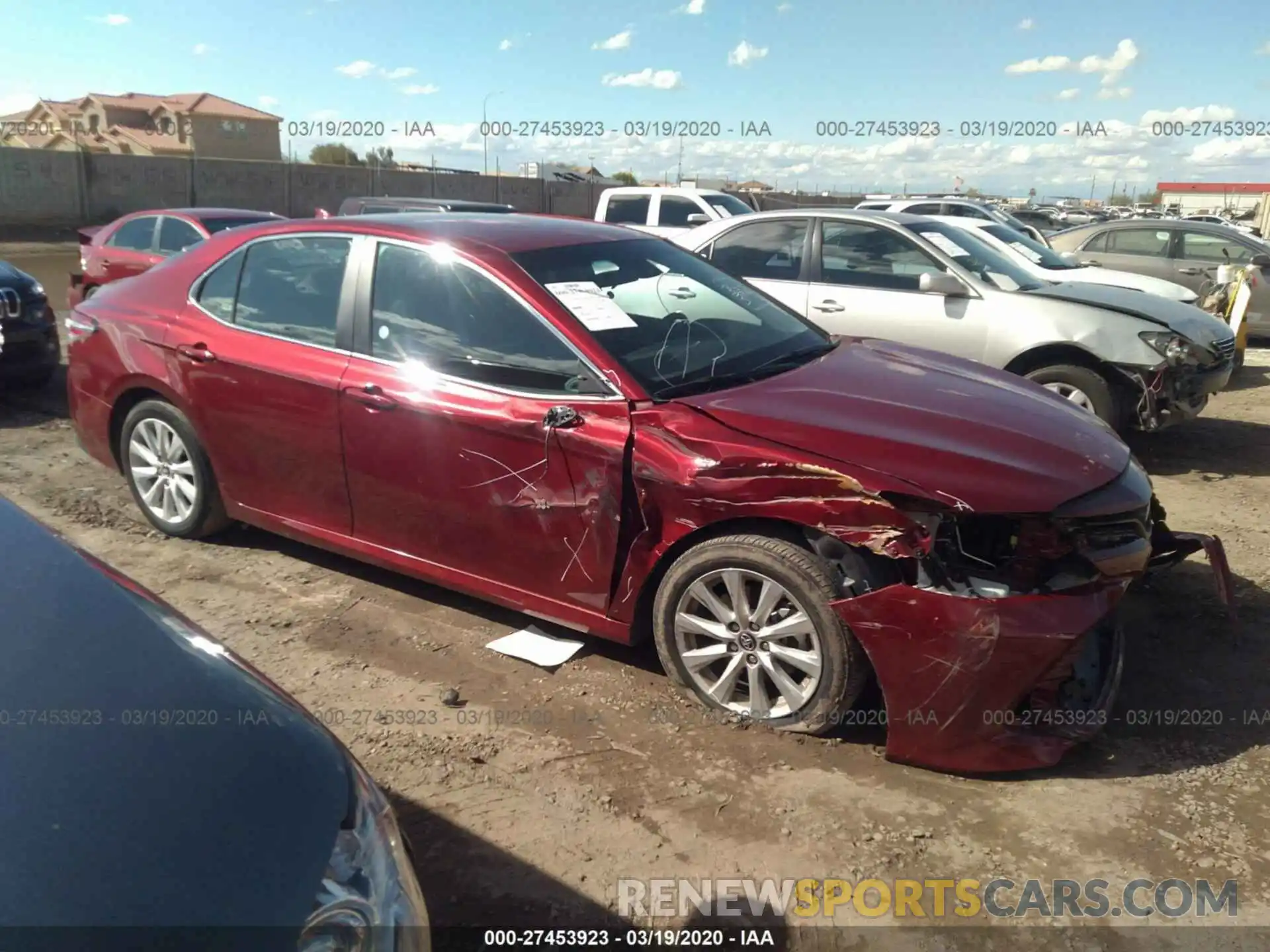 1 Photograph of a damaged car 4T1B11HK2KU719159 TOYOTA CAMRY 2019