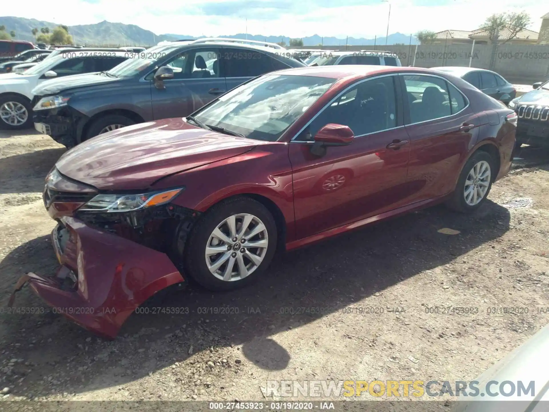 2 Photograph of a damaged car 4T1B11HK2KU719159 TOYOTA CAMRY 2019