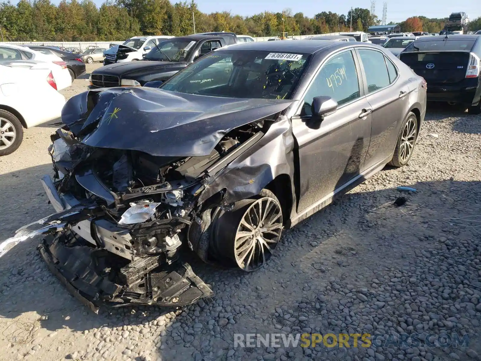 2 Photograph of a damaged car 4T1B11HK2KU755496 TOYOTA CAMRY 2019