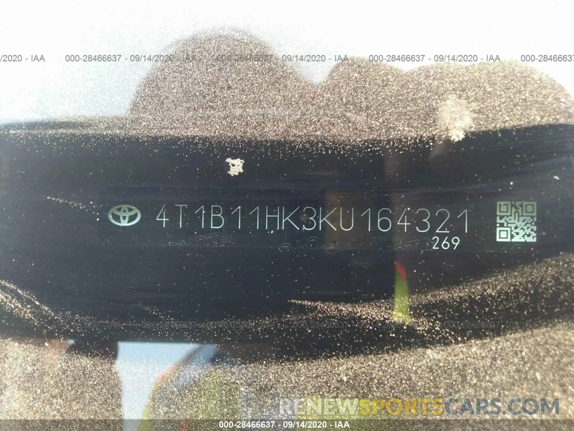 9 Photograph of a damaged car 4T1B11HK3KU164321 TOYOTA CAMRY 2019