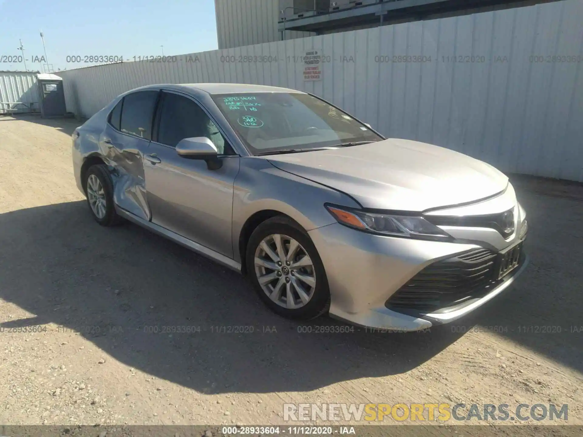 1 Photograph of a damaged car 4T1B11HK3KU193382 TOYOTA CAMRY 2019