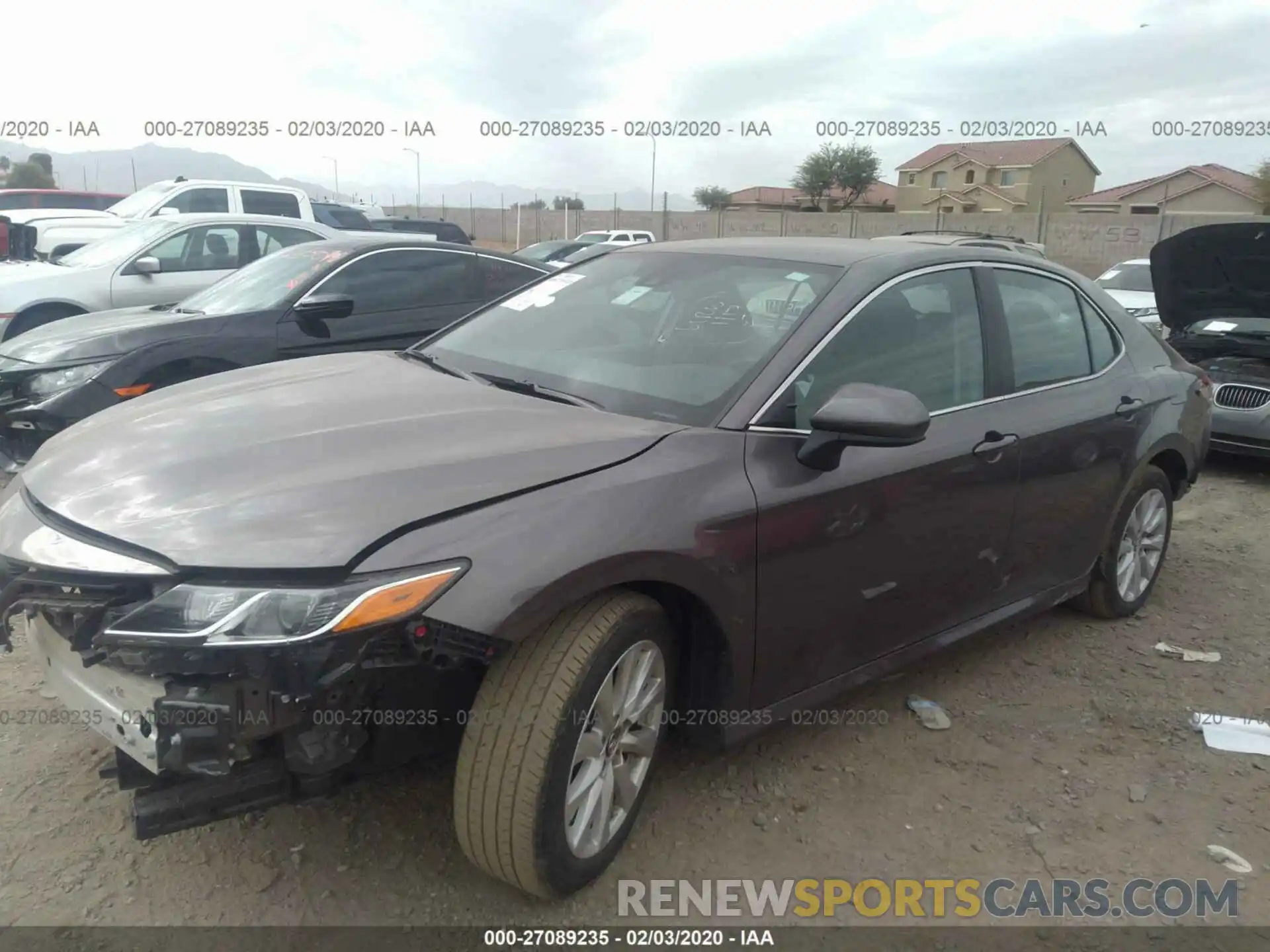 2 Photograph of a damaged car 4T1B11HK3KU194743 TOYOTA CAMRY 2019