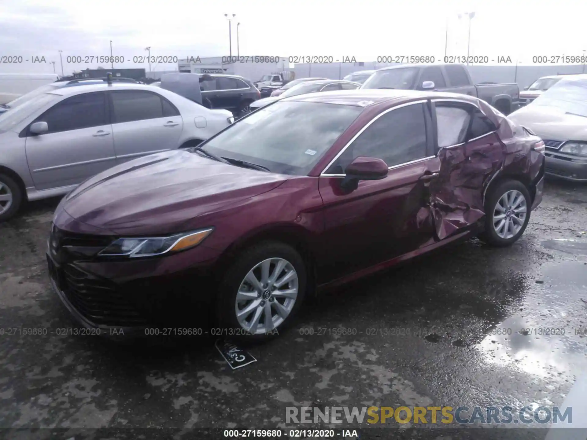 2 Photograph of a damaged car 4T1B11HK3KU244315 TOYOTA CAMRY 2019