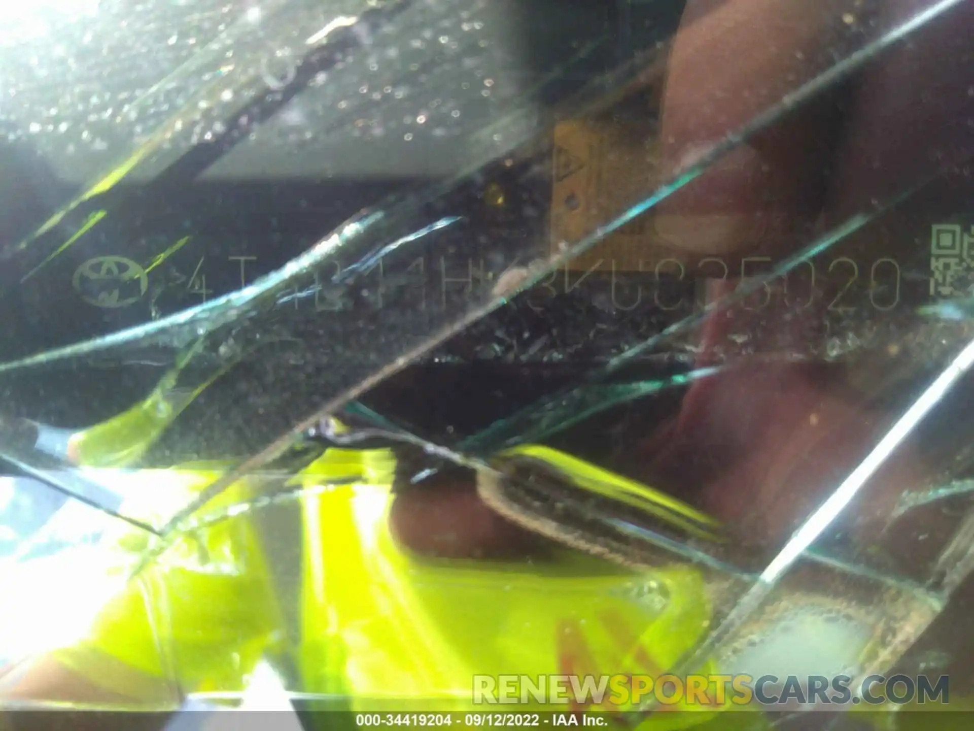 9 Photograph of a damaged car 4T1B11HK3KU835020 TOYOTA CAMRY 2019