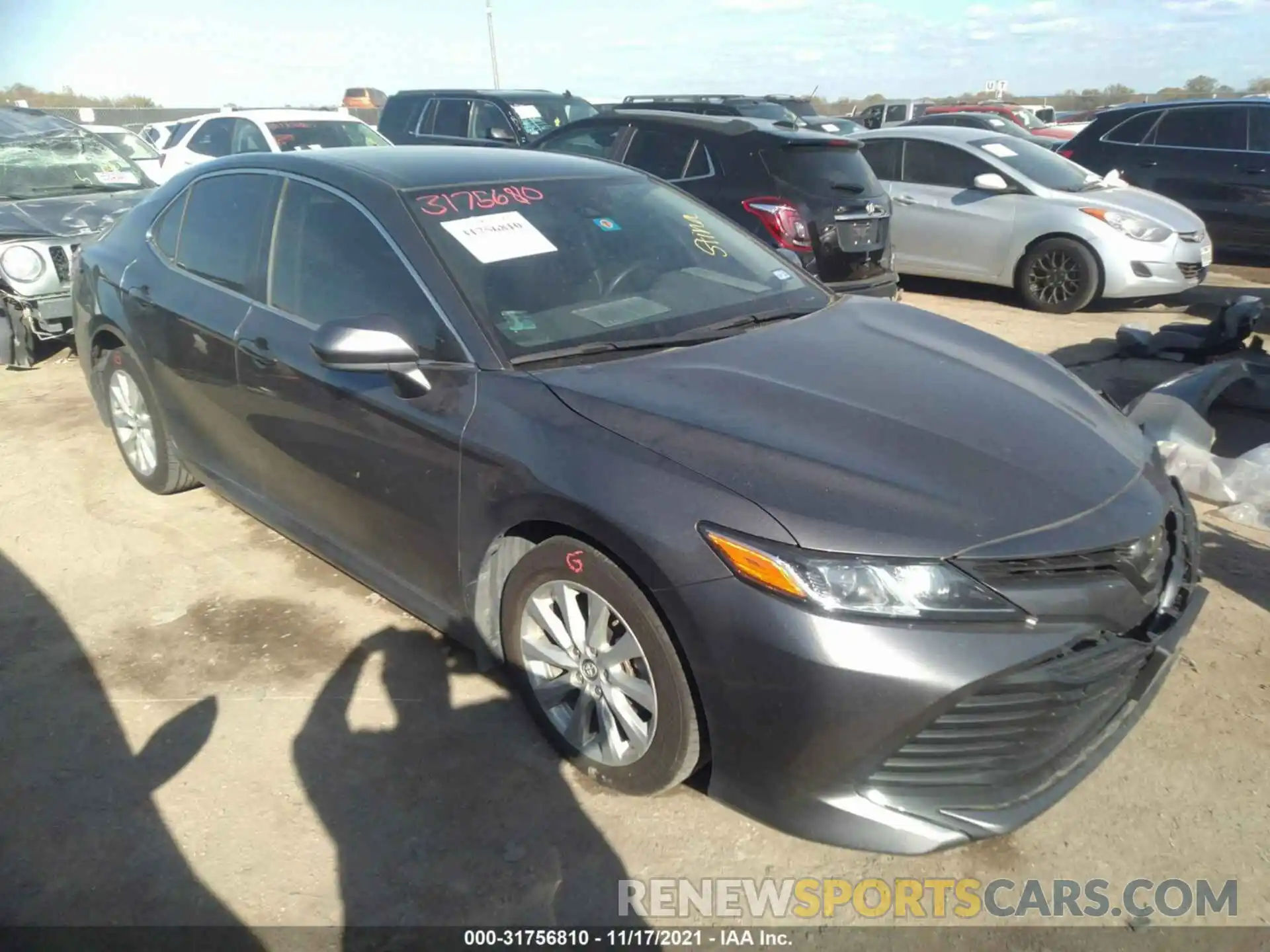 1 Photograph of a damaged car 4T1B11HK3KU843599 TOYOTA CAMRY 2019