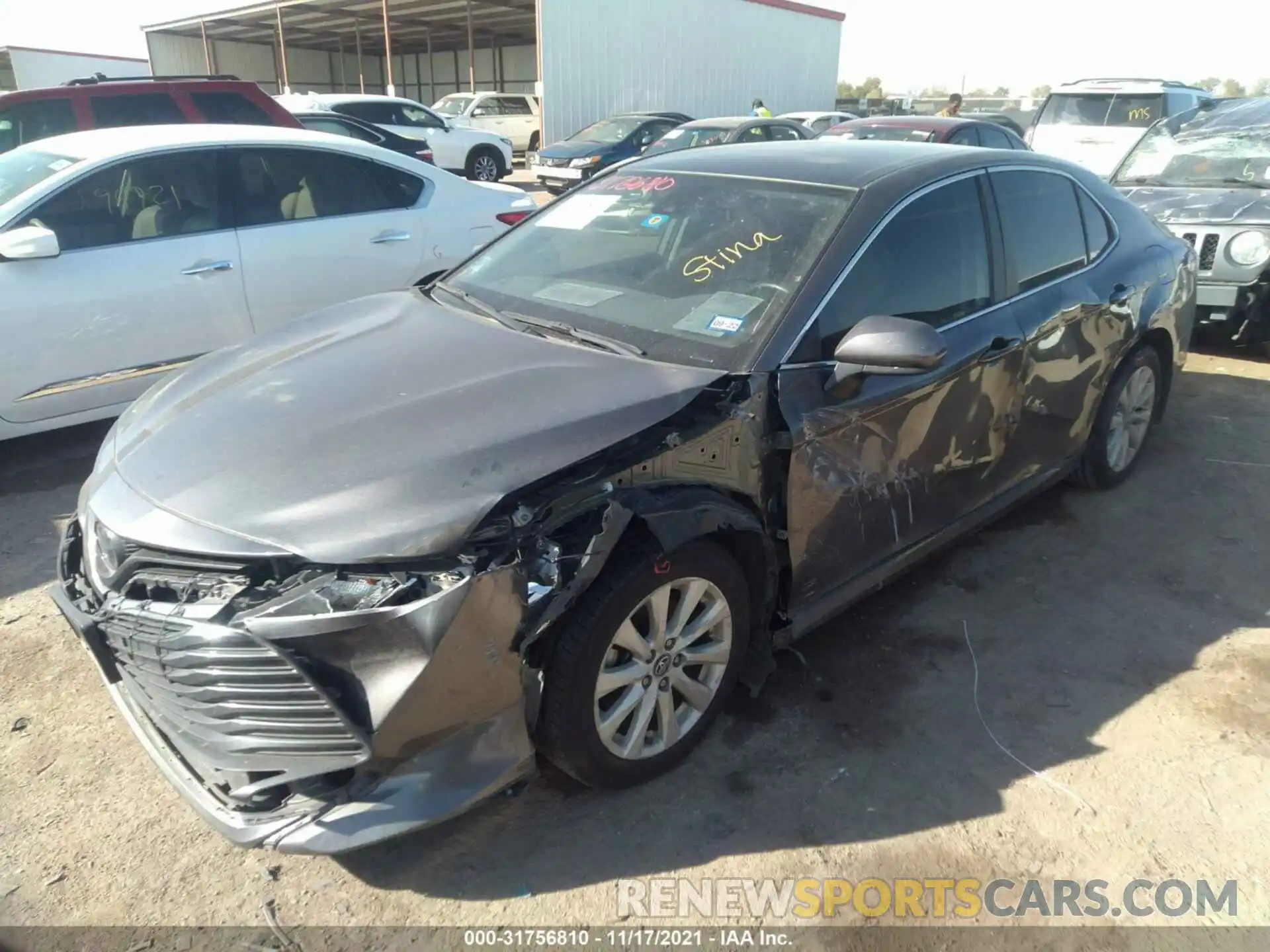 2 Photograph of a damaged car 4T1B11HK3KU843599 TOYOTA CAMRY 2019