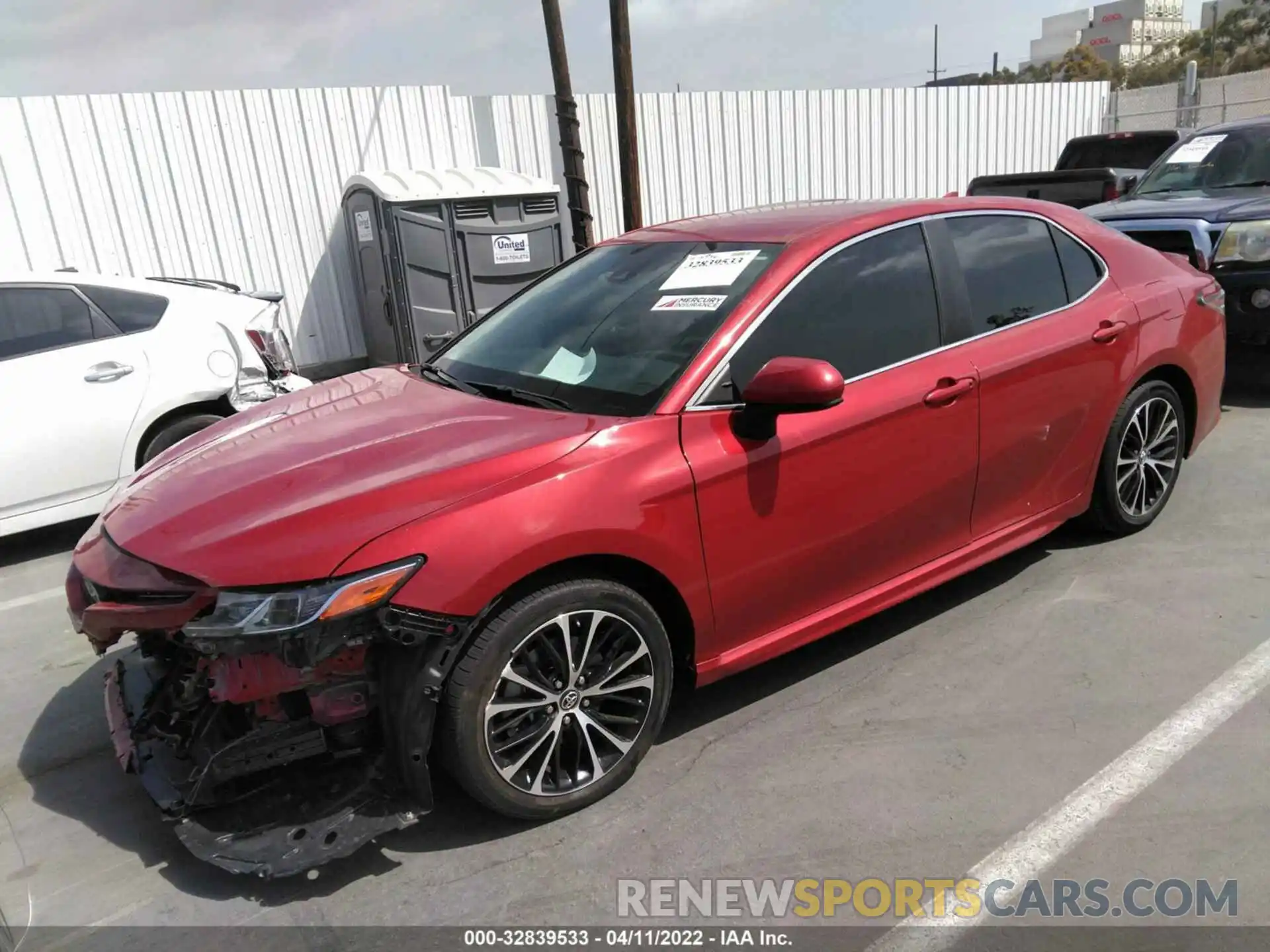 2 Photograph of a damaged car 4T1B11HK4KU172444 TOYOTA CAMRY 2019