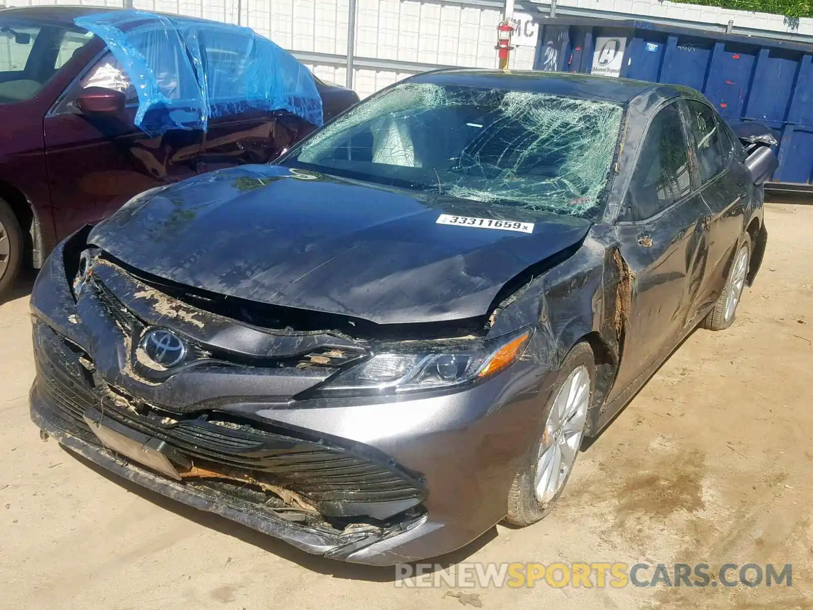 2 Photograph of a damaged car 4T1B11HK4KU200890 TOYOTA CAMRY 2019