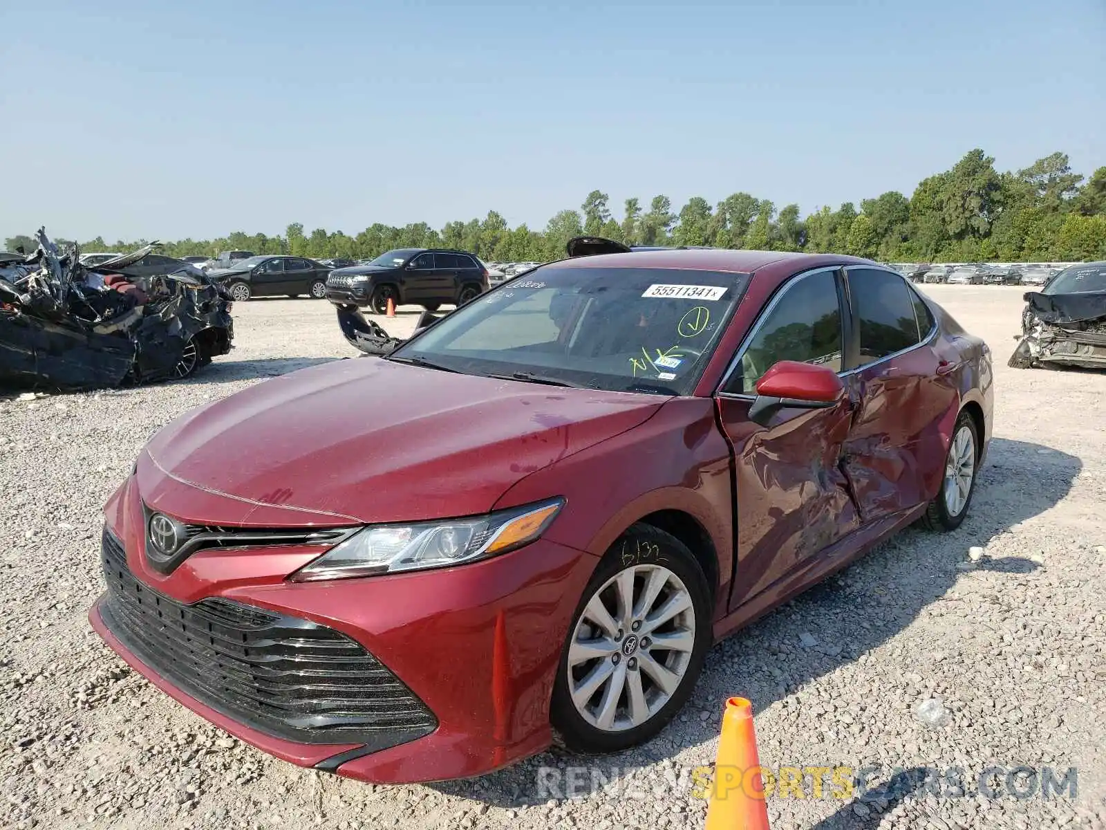 2 Photograph of a damaged car 4T1B11HK4KU258692 TOYOTA CAMRY 2019