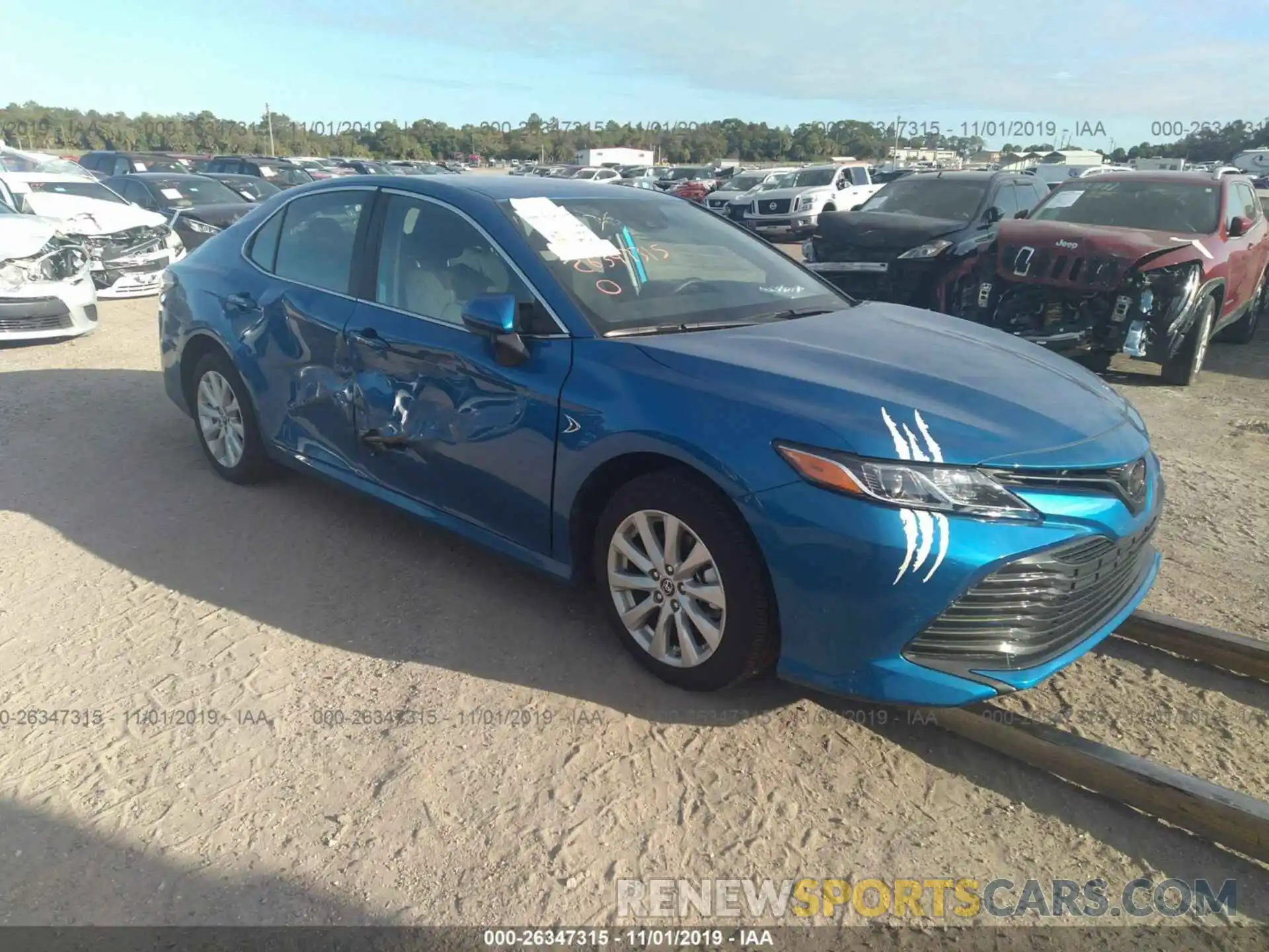 1 Photograph of a damaged car 4T1B11HK4KU265156 TOYOTA CAMRY 2019