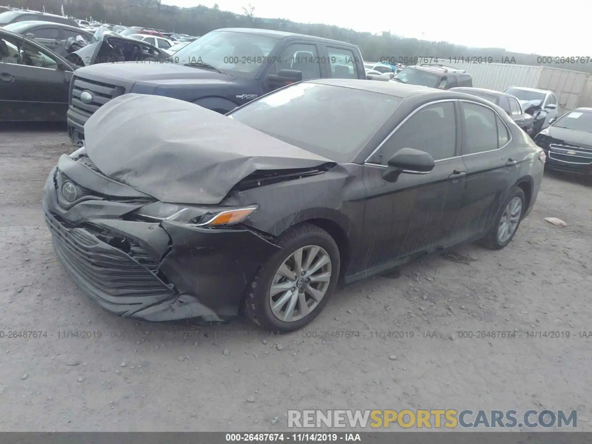 2 Photograph of a damaged car 4T1B11HK4KU709765 TOYOTA CAMRY 2019