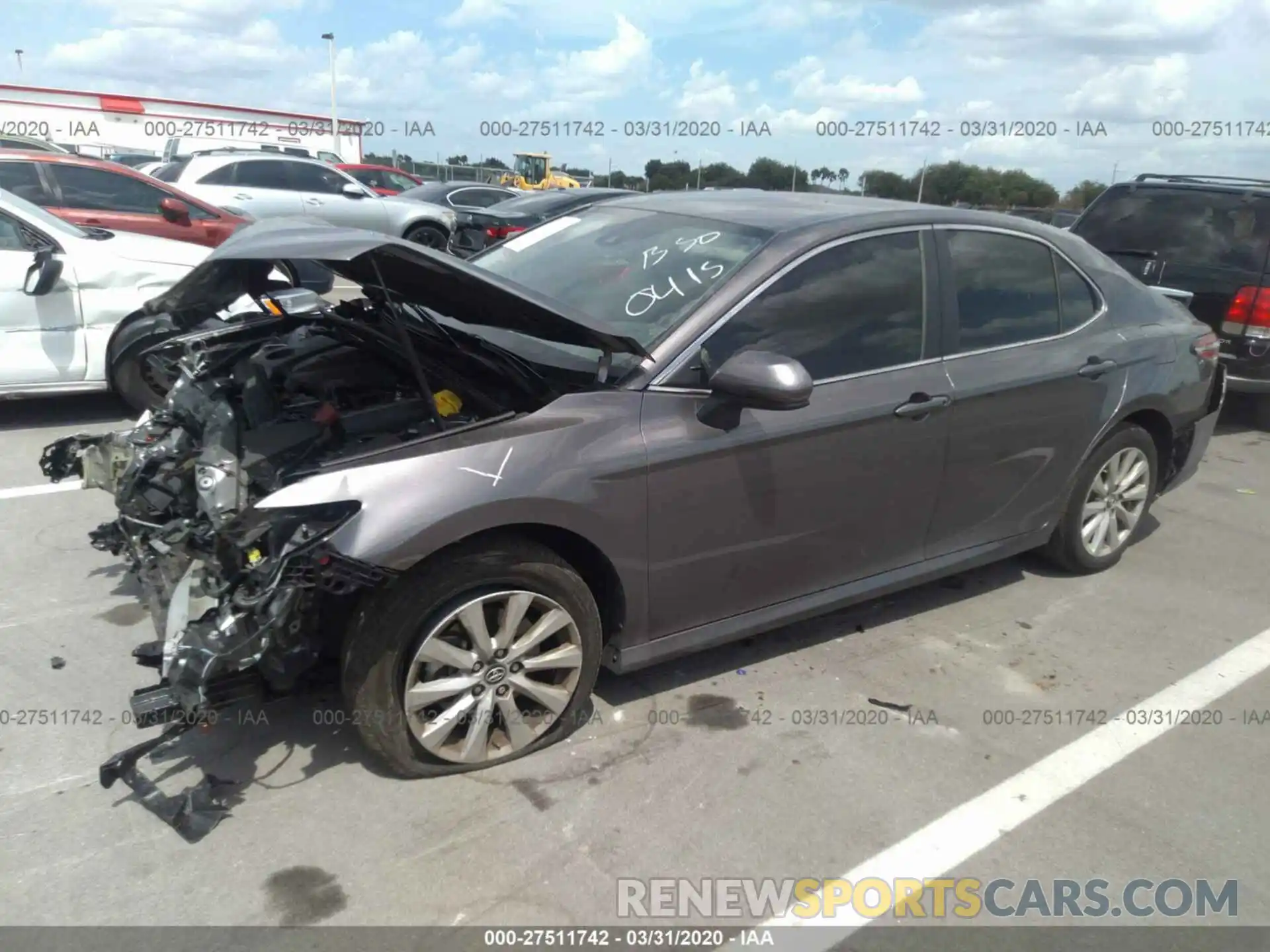 2 Photograph of a damaged car 4T1B11HK4KU710415 TOYOTA CAMRY 2019