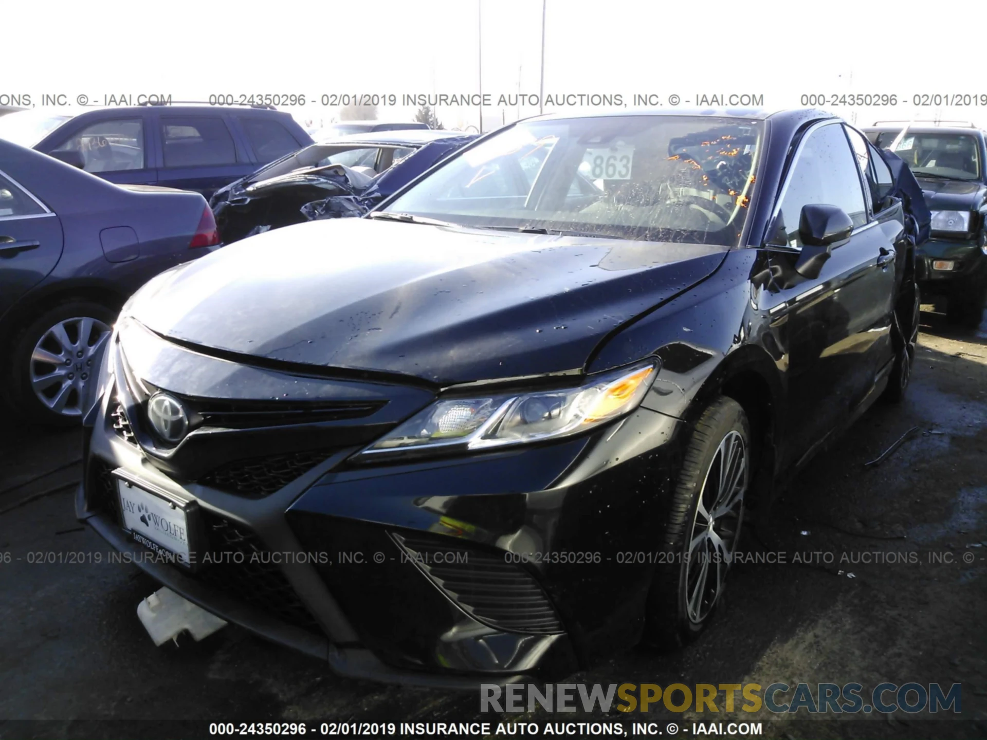 2 Photograph of a damaged car 4T1B11HK4KU717736 TOYOTA CAMRY 2019