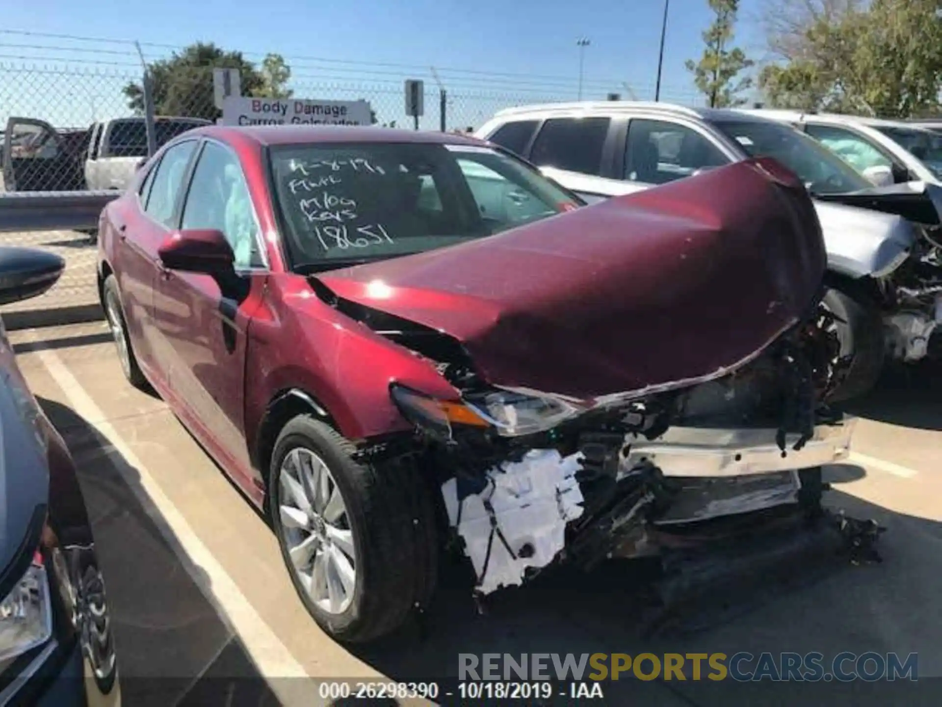 3 Photograph of a damaged car 4T1B11HK4KU730051 TOYOTA CAMRY 2019