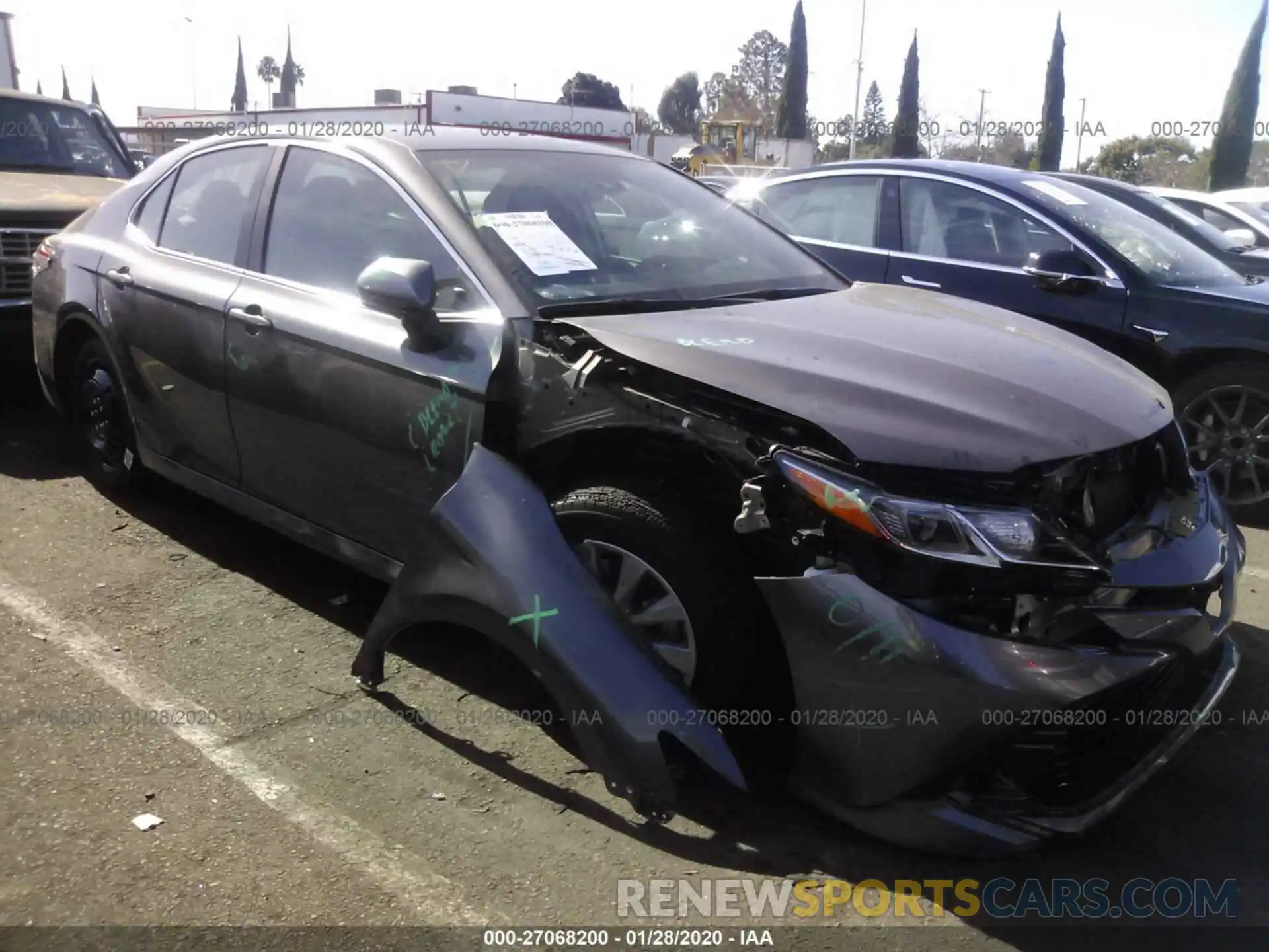 1 Photograph of a damaged car 4T1B11HK4KU735508 TOYOTA CAMRY 2019