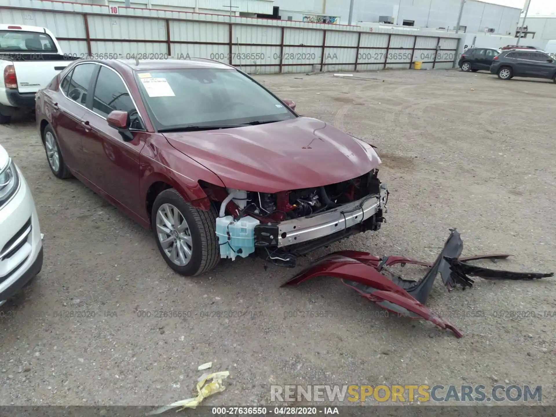 1 Photograph of a damaged car 4T1B11HK4KU736044 TOYOTA CAMRY 2019