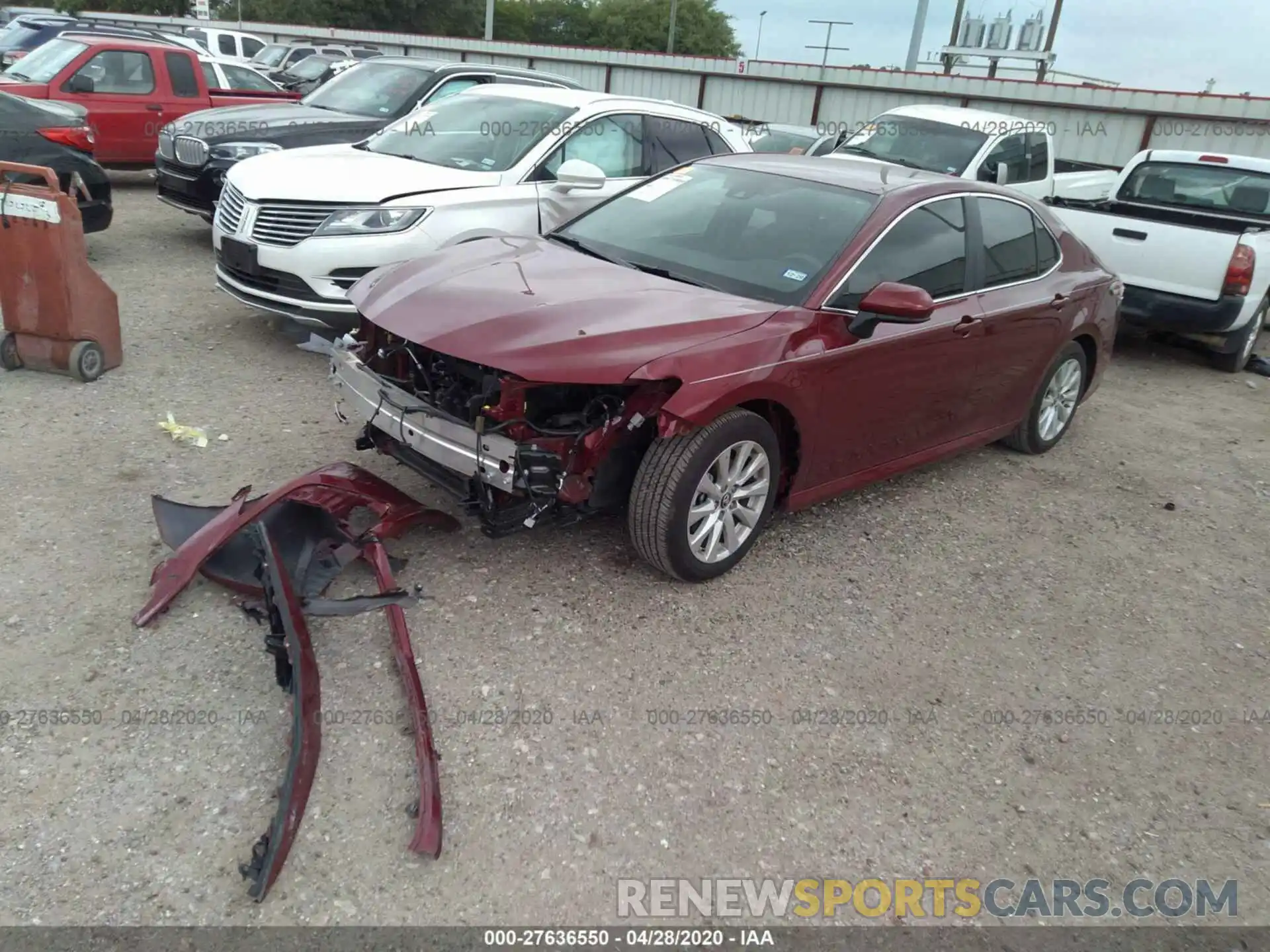 2 Photograph of a damaged car 4T1B11HK4KU736044 TOYOTA CAMRY 2019