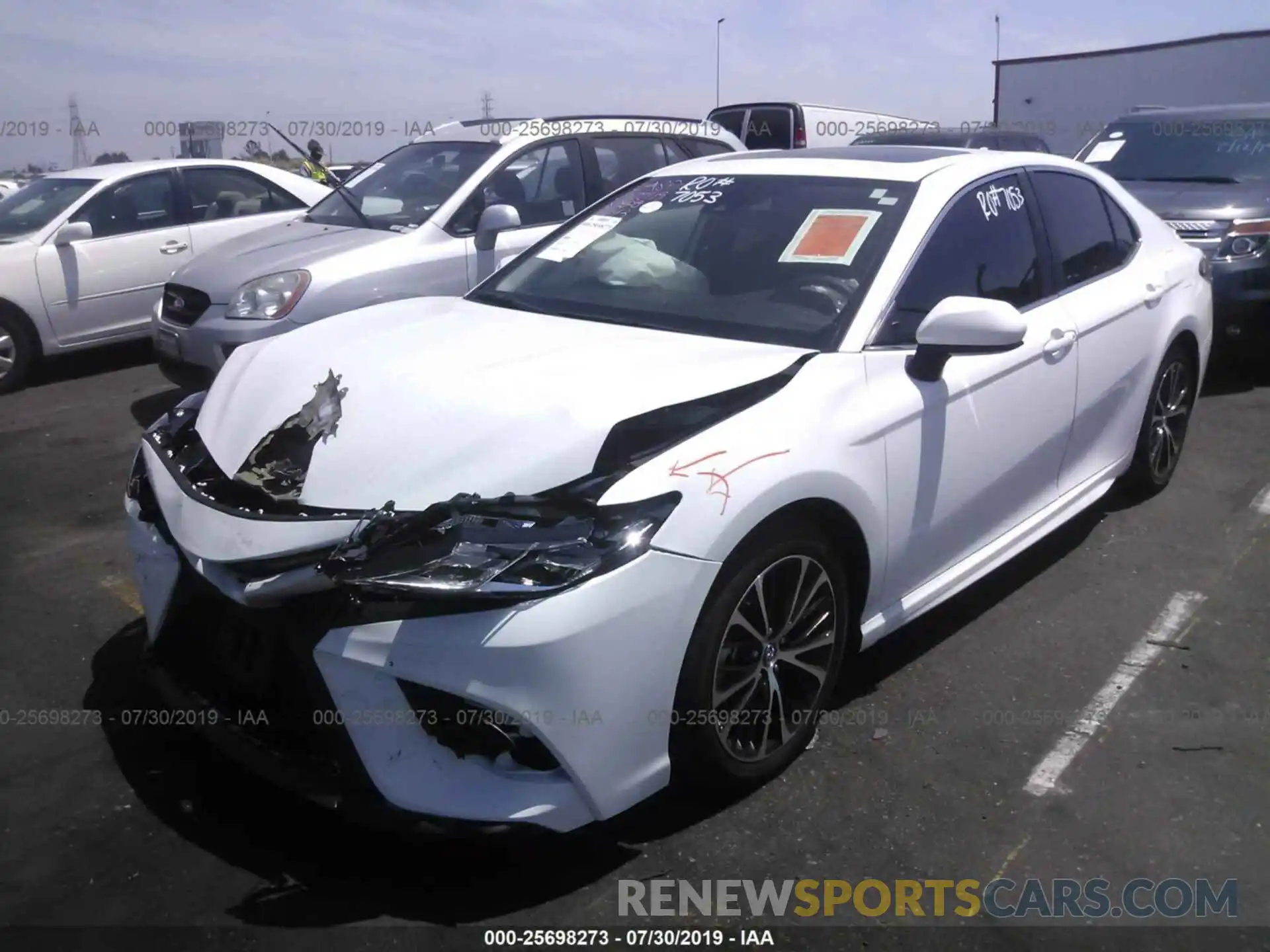 2 Photograph of a damaged car 4T1B11HK4KU736643 TOYOTA CAMRY 2019