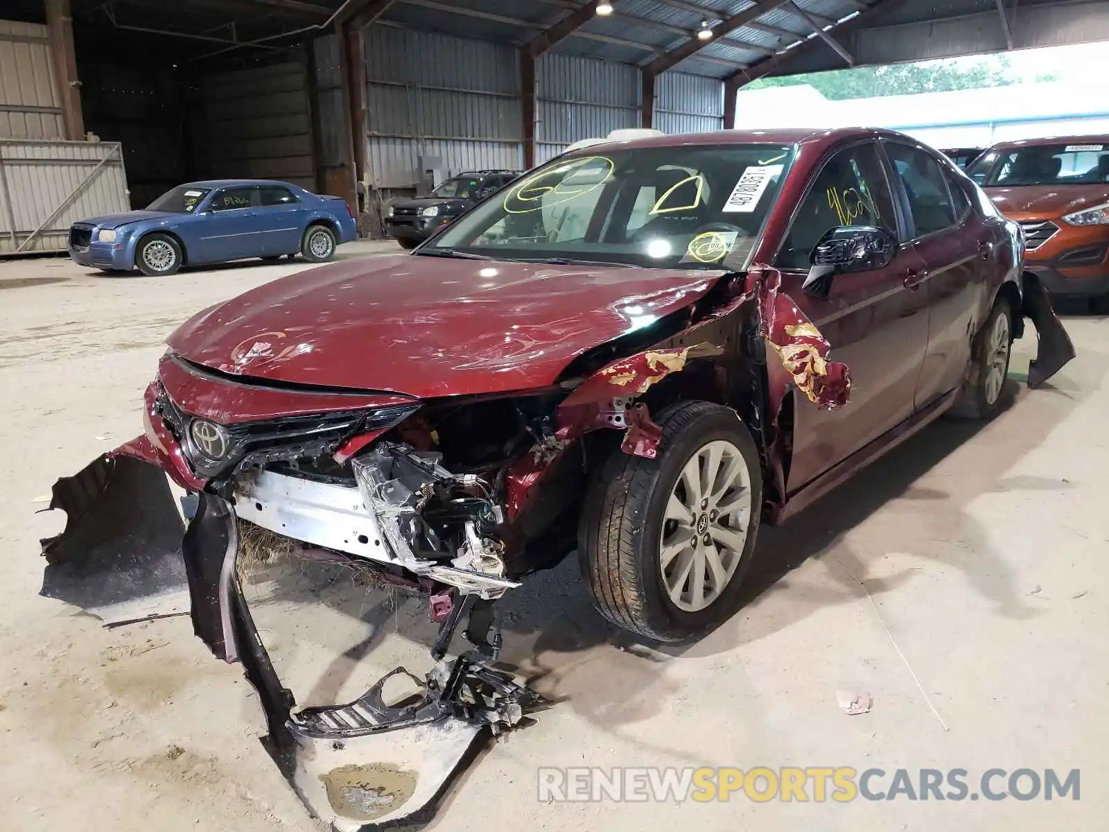 2 Photograph of a damaged car 4T1B11HK4KU745844 TOYOTA CAMRY 2019