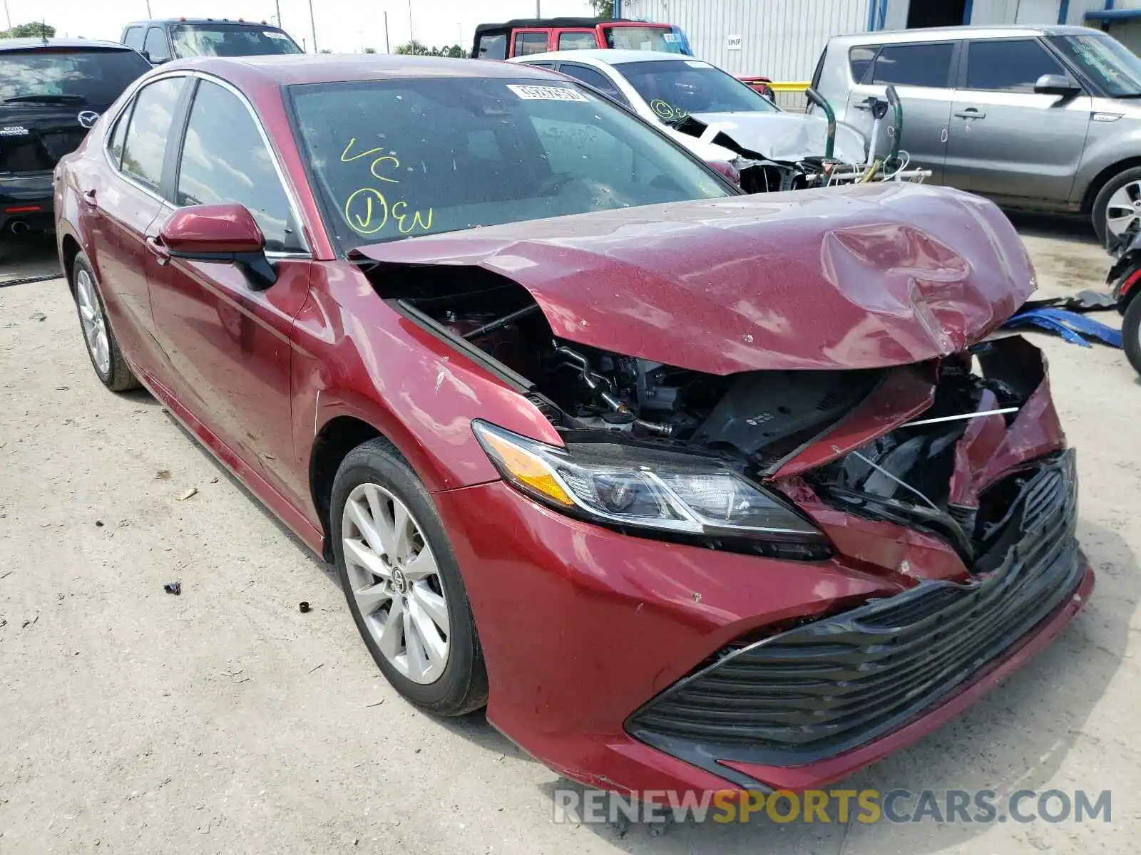 1 Photograph of a damaged car 4T1B11HK4KU755547 TOYOTA CAMRY 2019