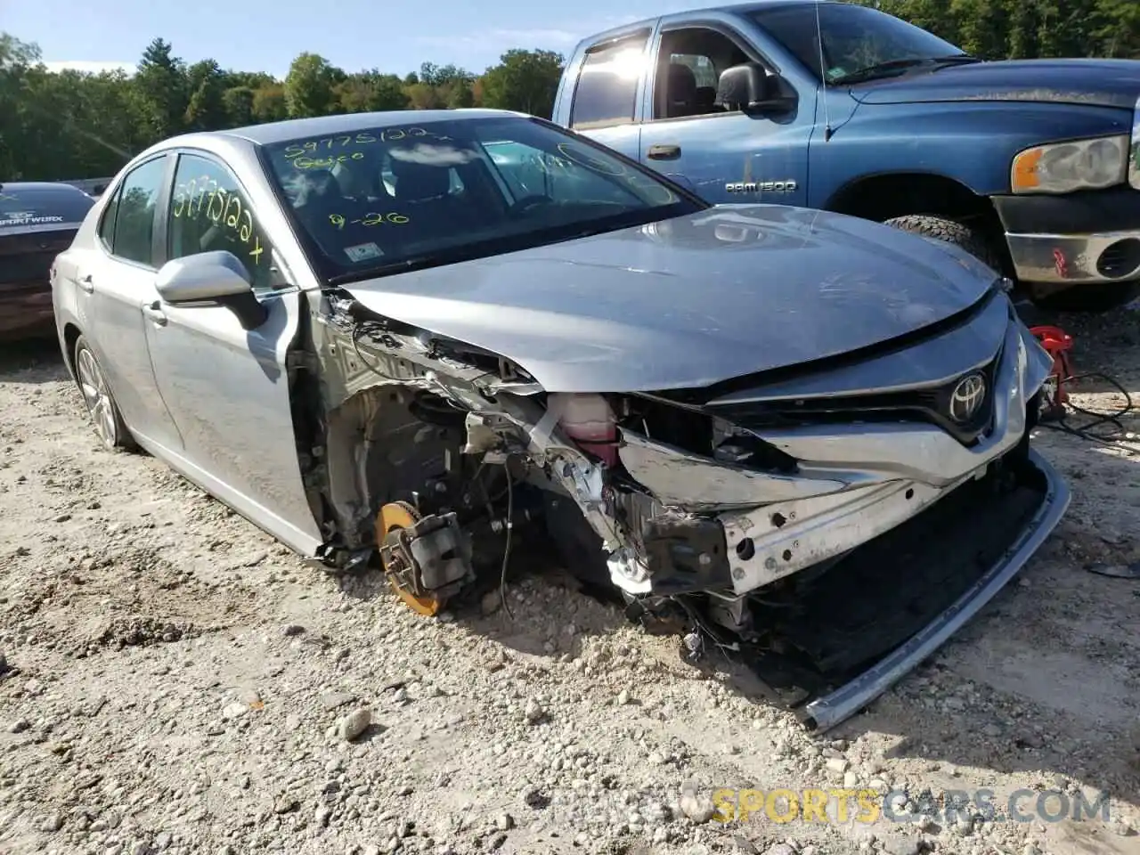 1 Photograph of a damaged car 4T1B11HK4KU756245 TOYOTA CAMRY 2019