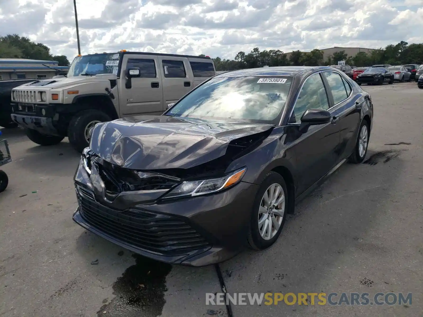 2 Photograph of a damaged car 4T1B11HK4KU763664 TOYOTA CAMRY 2019