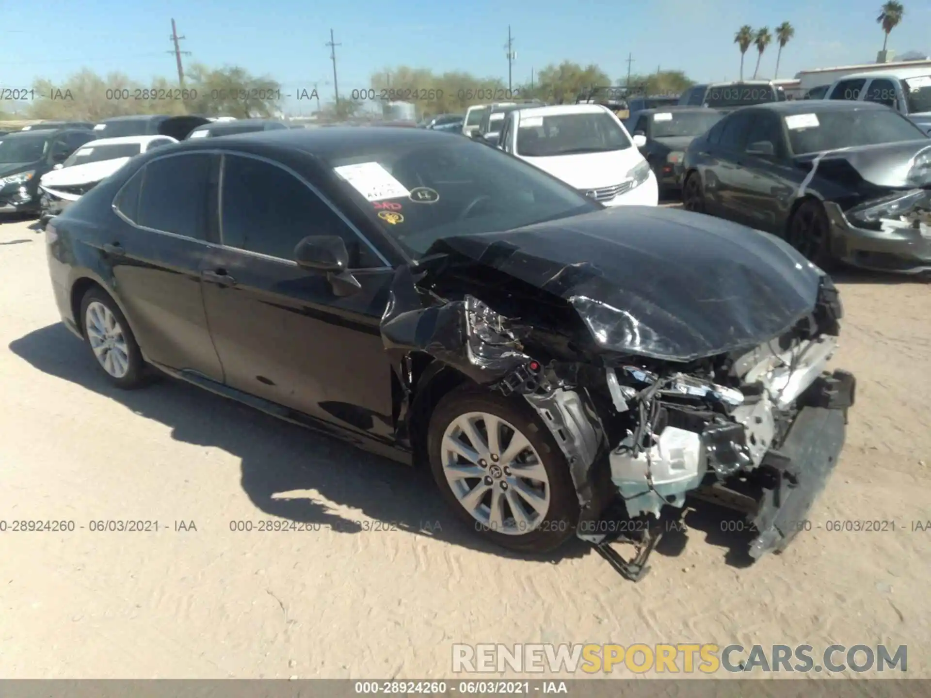 1 Photograph of a damaged car 4T1B11HK4KU817643 TOYOTA CAMRY 2019