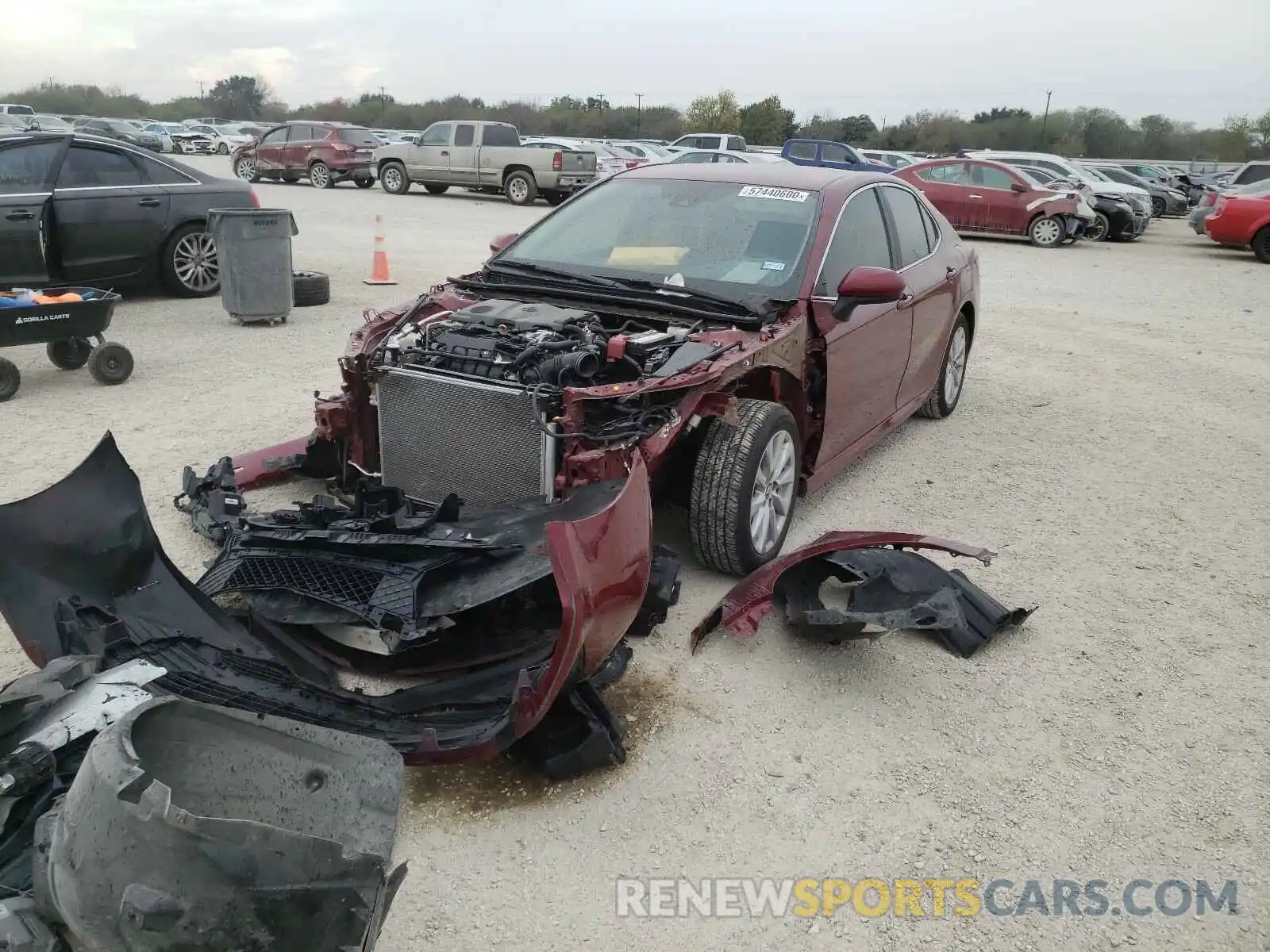 2 Photograph of a damaged car 4T1B11HK4KU836743 TOYOTA CAMRY 2019