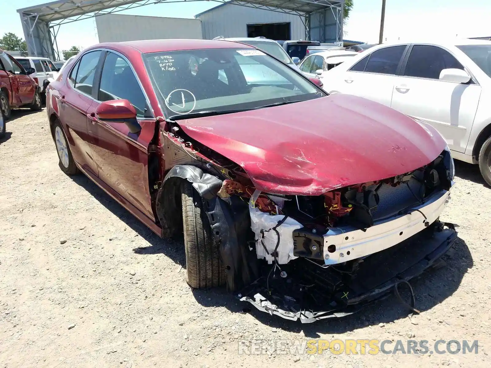 1 Photograph of a damaged car 4T1B11HK4KU850688 TOYOTA CAMRY 2019