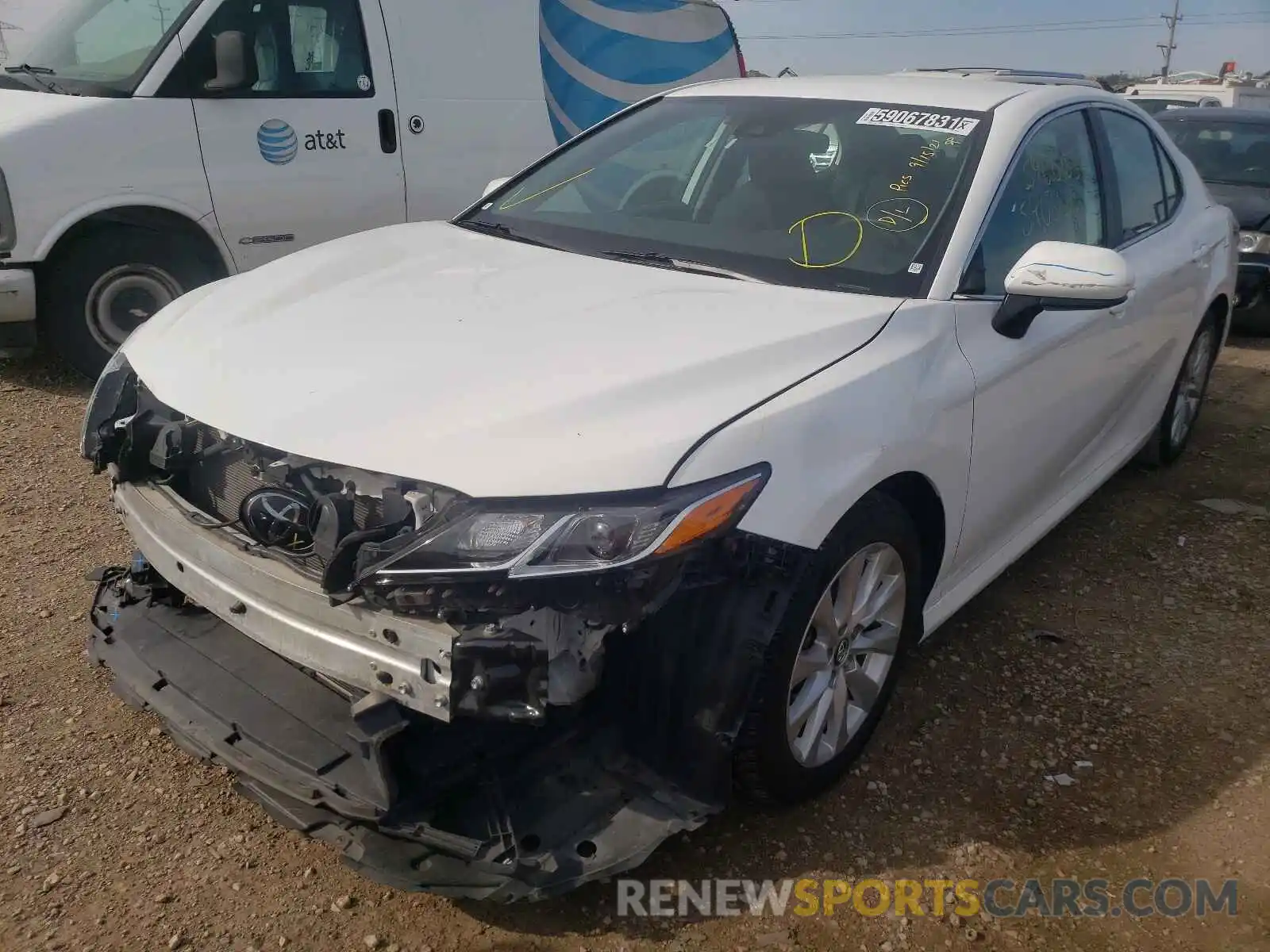 2 Photograph of a damaged car 4T1B11HK5KU243831 TOYOTA CAMRY 2019