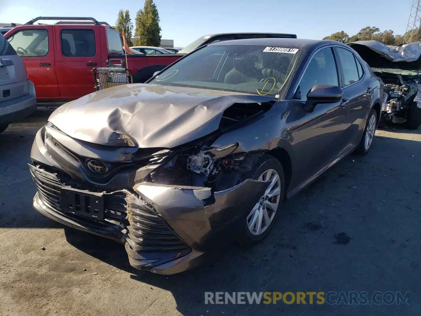 2 Photograph of a damaged car 4T1B11HK5KU255316 TOYOTA CAMRY 2019