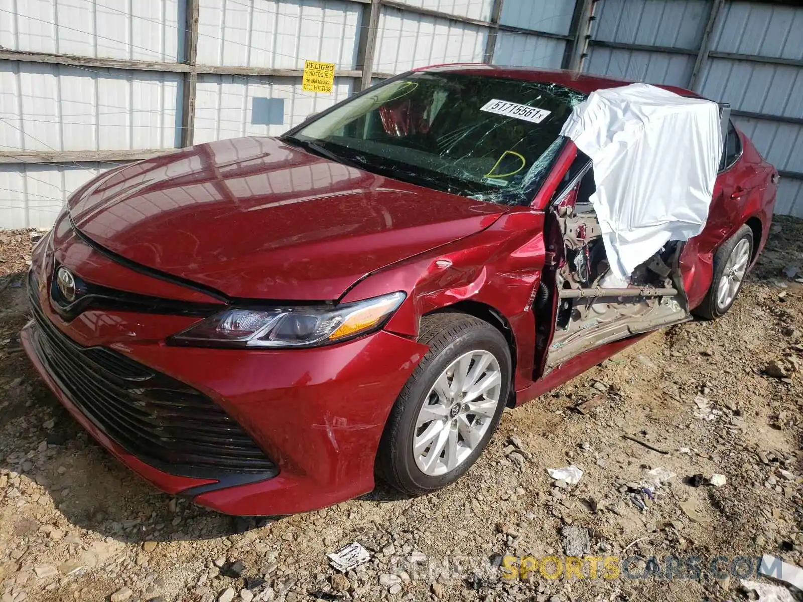 2 Photograph of a damaged car 4T1B11HK5KU721049 TOYOTA CAMRY 2019