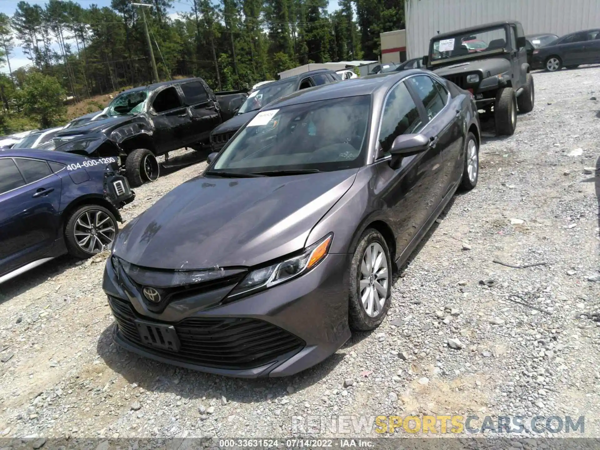 2 Photograph of a damaged car 4T1B11HK5KU770106 TOYOTA CAMRY 2019