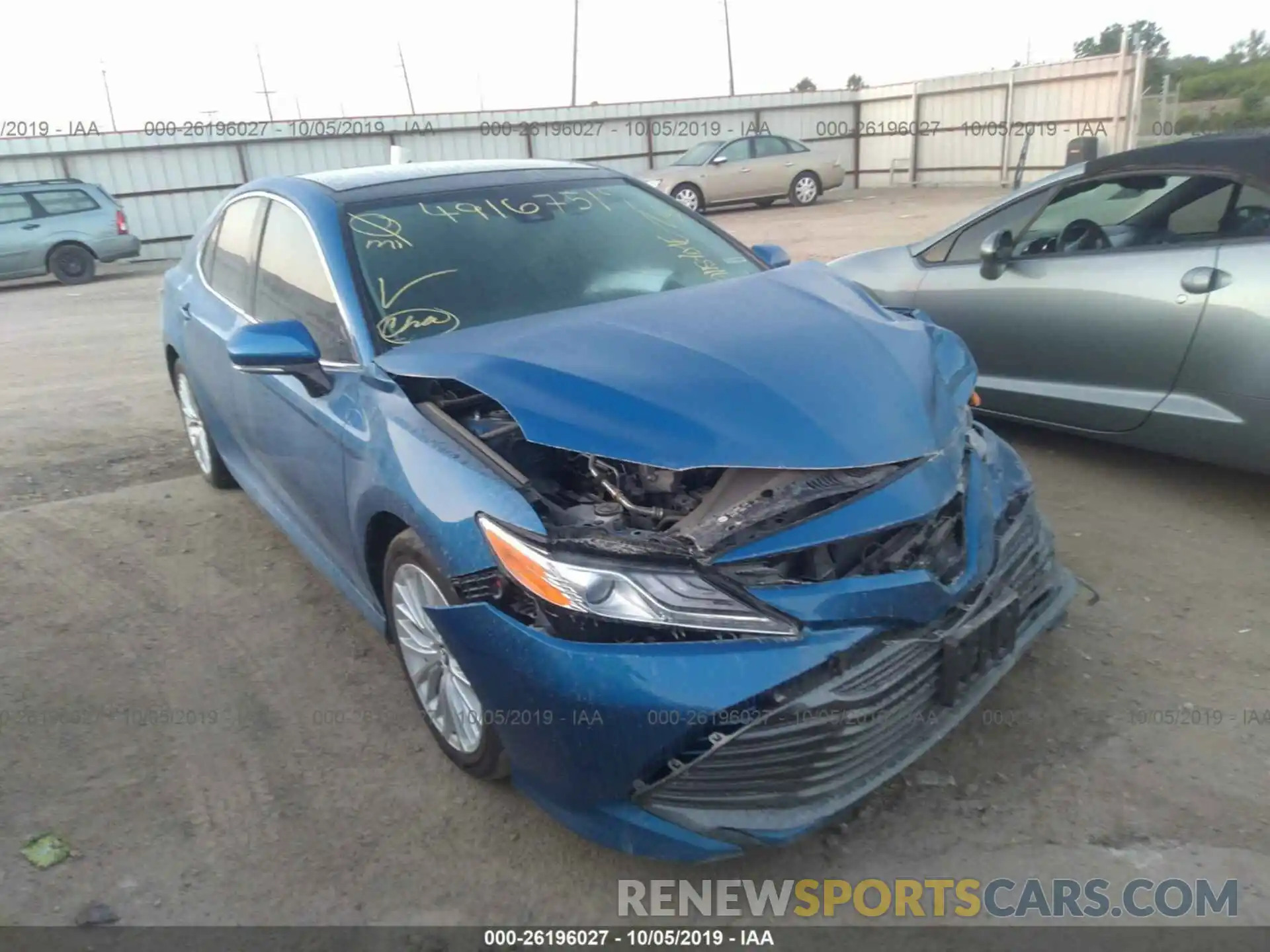 1 Photograph of a damaged car 4T1B11HK6KU191237 TOYOTA CAMRY 2019