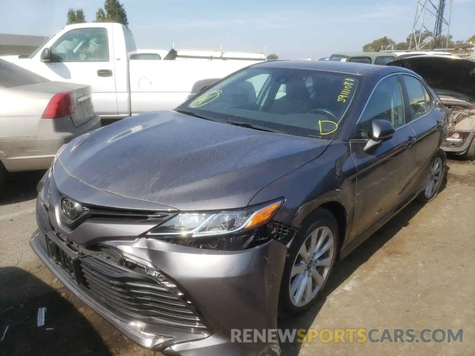 2 Photograph of a damaged car 4T1B11HK6KU196258 TOYOTA CAMRY 2019