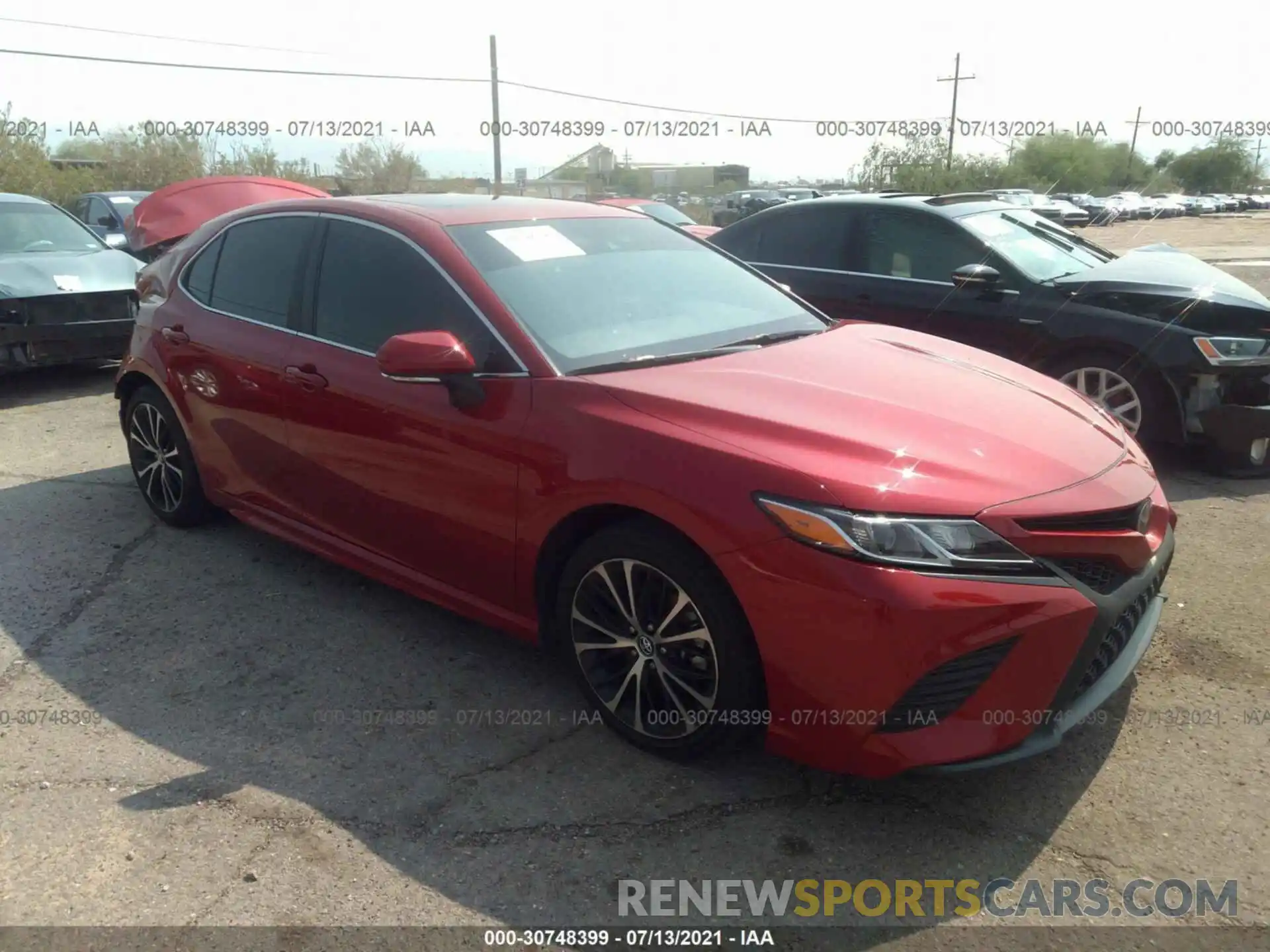 1 Photograph of a damaged car 4T1B11HK6KU198446 TOYOTA CAMRY 2019