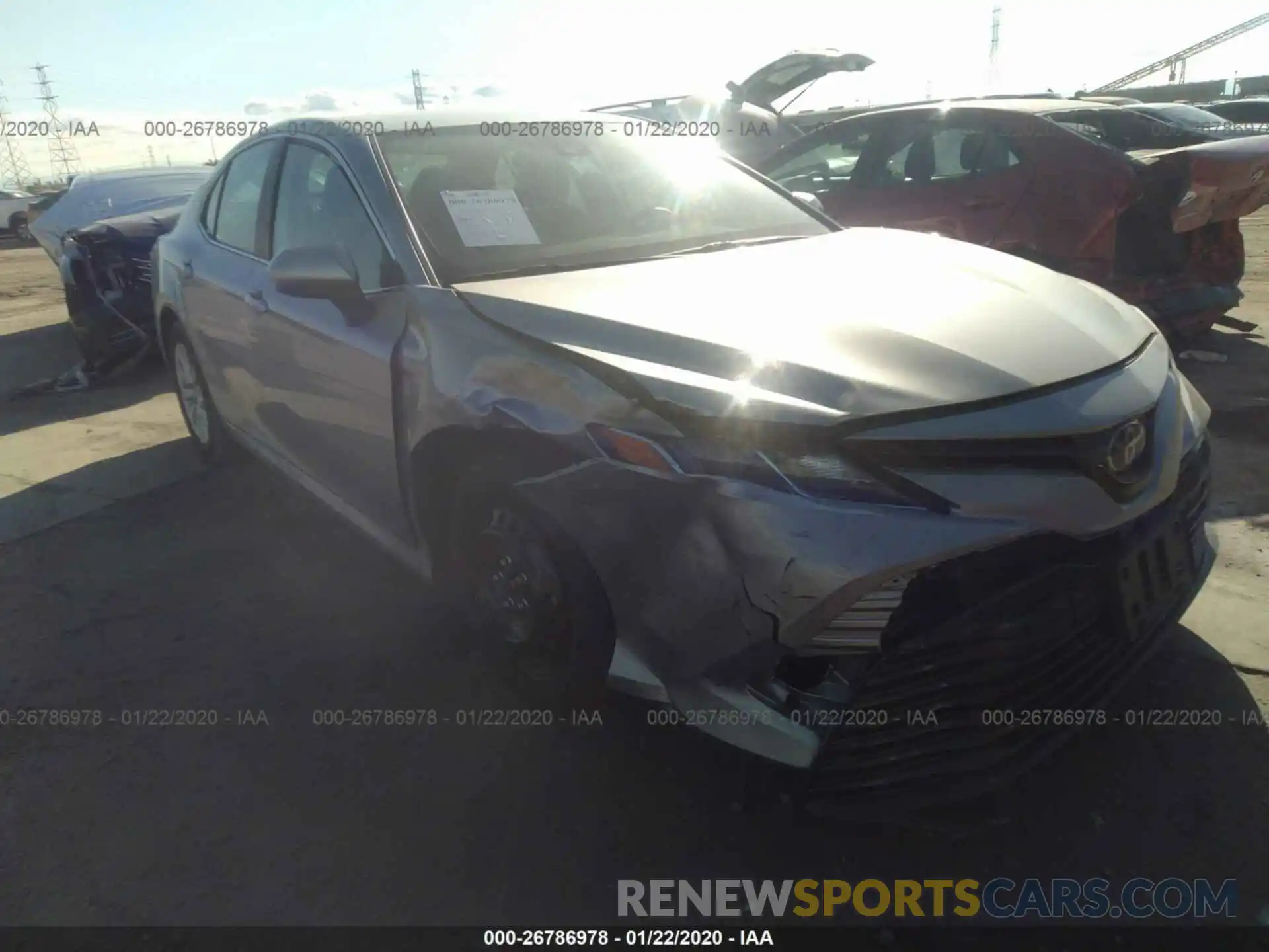 1 Photograph of a damaged car 4T1B11HK6KU206318 TOYOTA CAMRY 2019