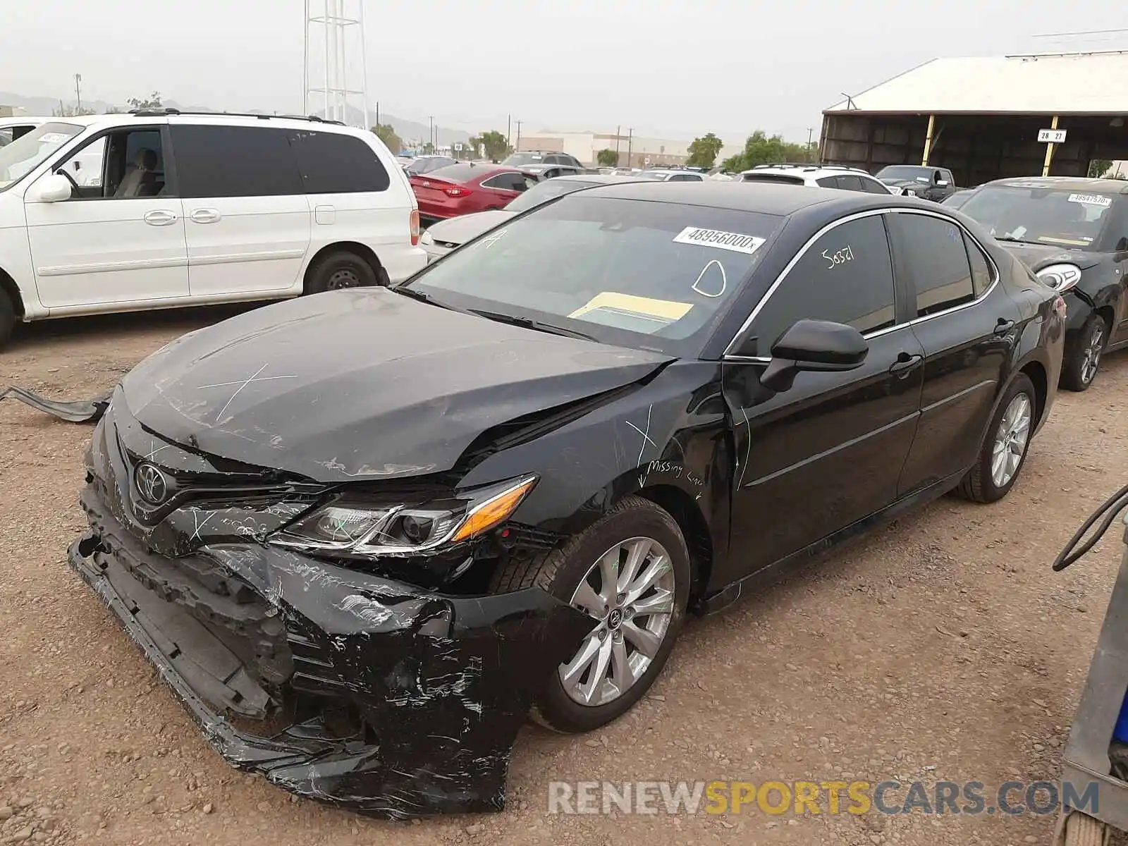 2 Photograph of a damaged car 4T1B11HK6KU208103 TOYOTA CAMRY 2019