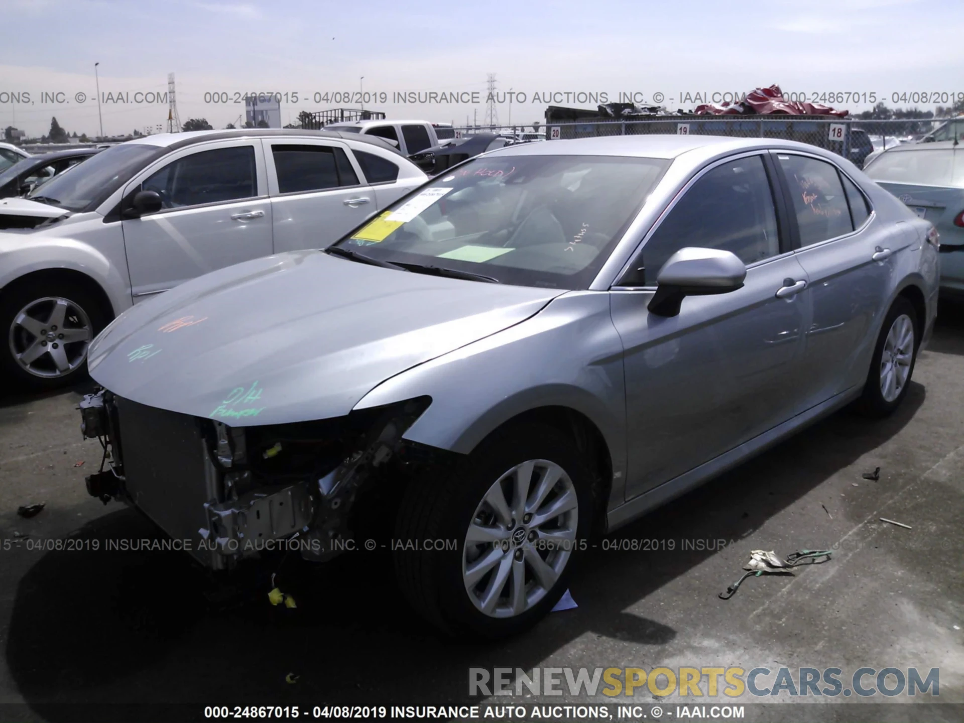 2 Photograph of a damaged car 4T1B11HK6KU217433 TOYOTA CAMRY 2019