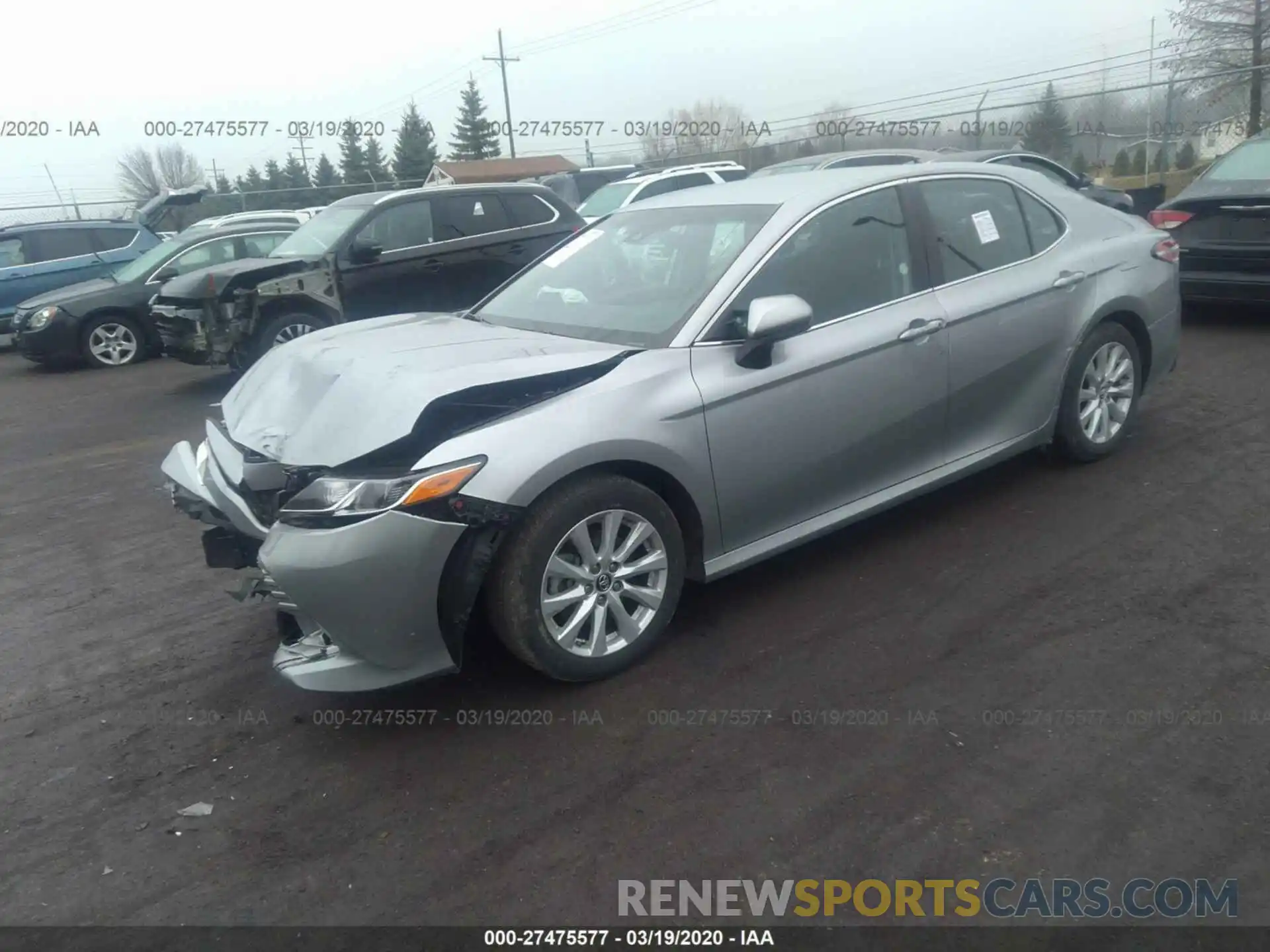 2 Photograph of a damaged car 4T1B11HK6KU221675 TOYOTA CAMRY 2019