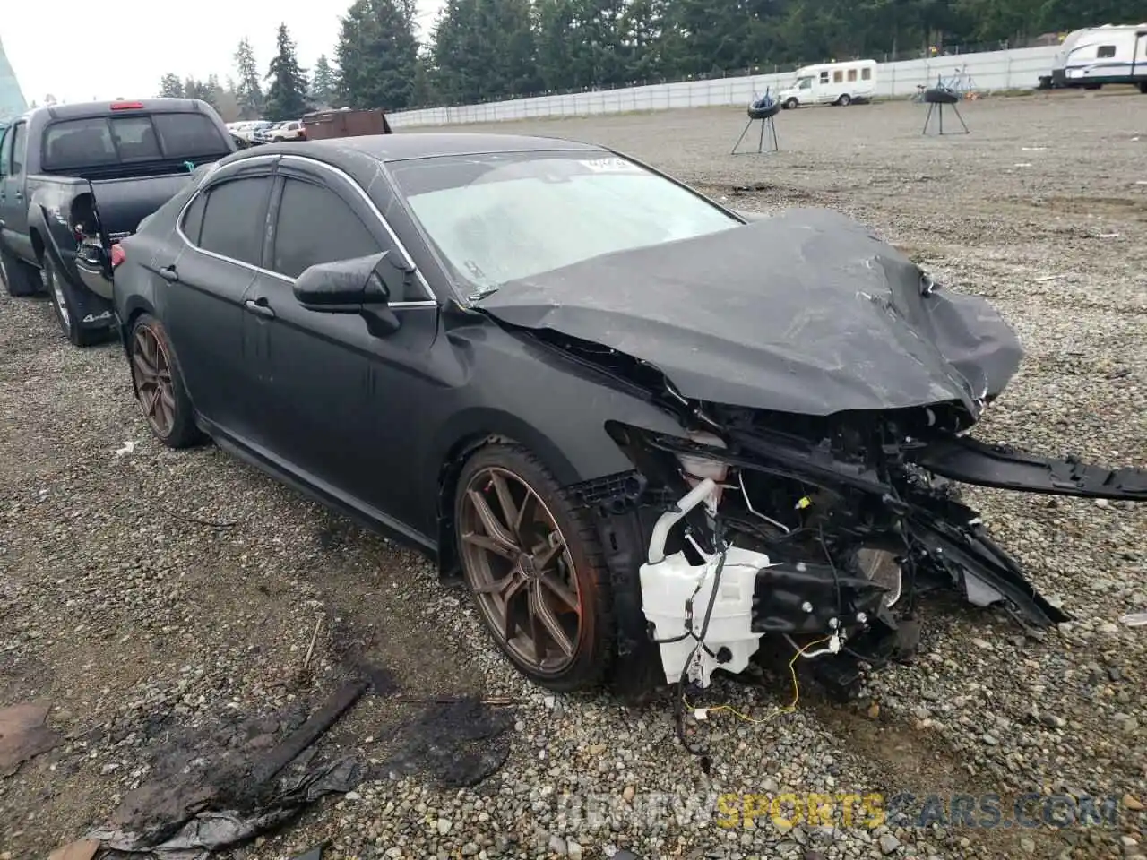 1 Photograph of a damaged car 4T1B11HK6KU224706 TOYOTA CAMRY 2019