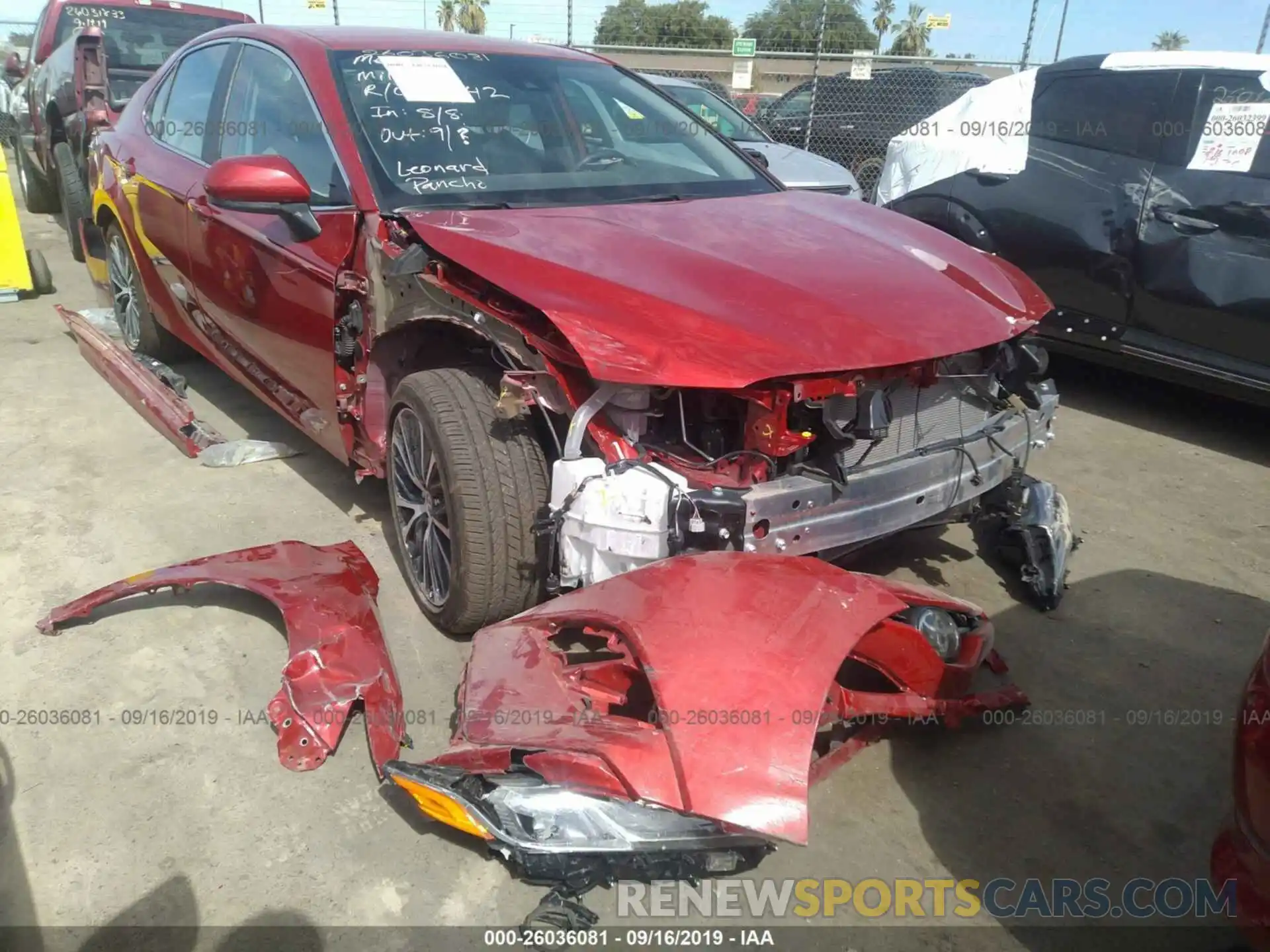 1 Photograph of a damaged car 4T1B11HK6KU228061 TOYOTA CAMRY 2019