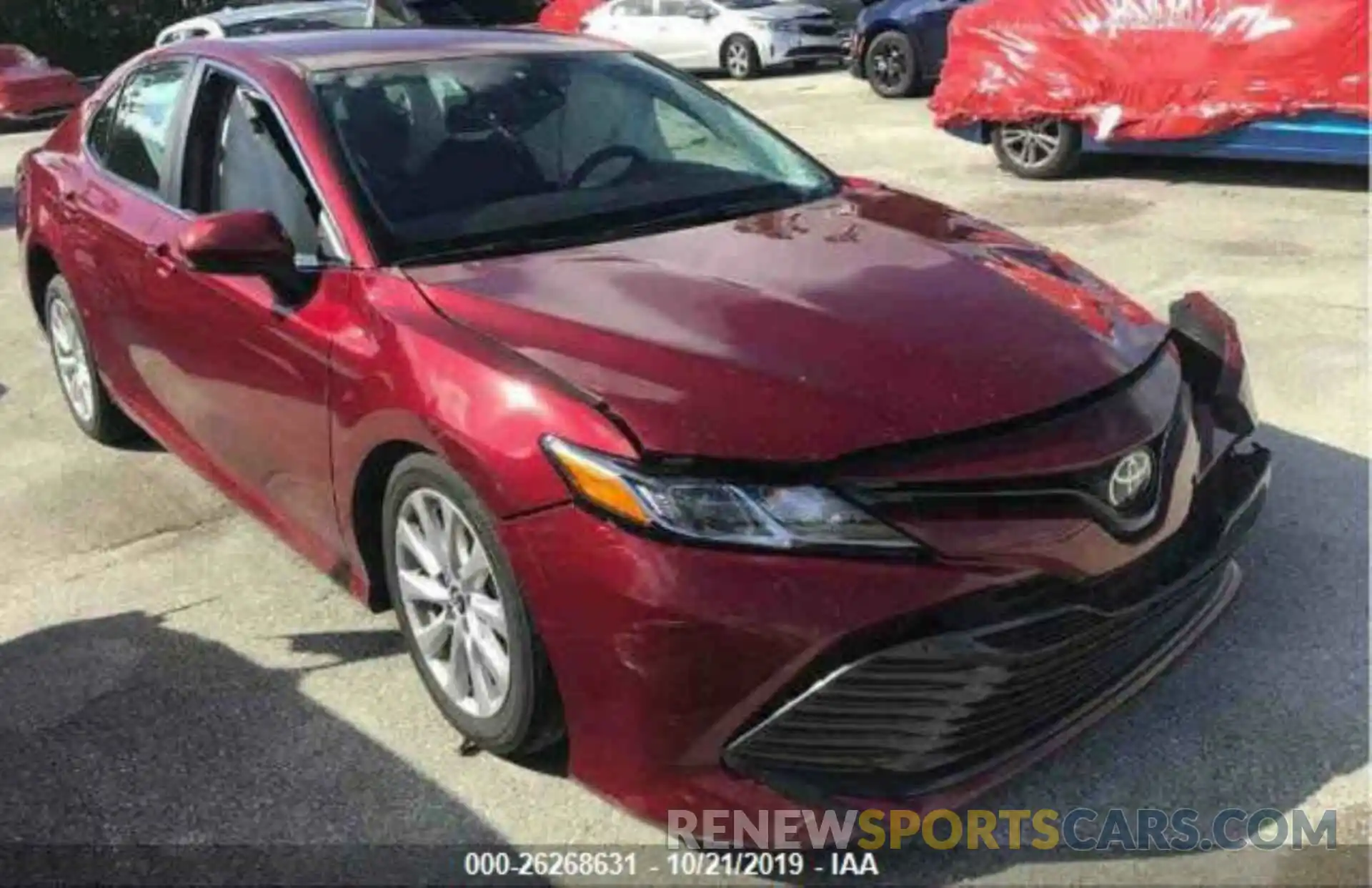 1 Photograph of a damaged car 4T1B11HK6KU257723 TOYOTA CAMRY 2019