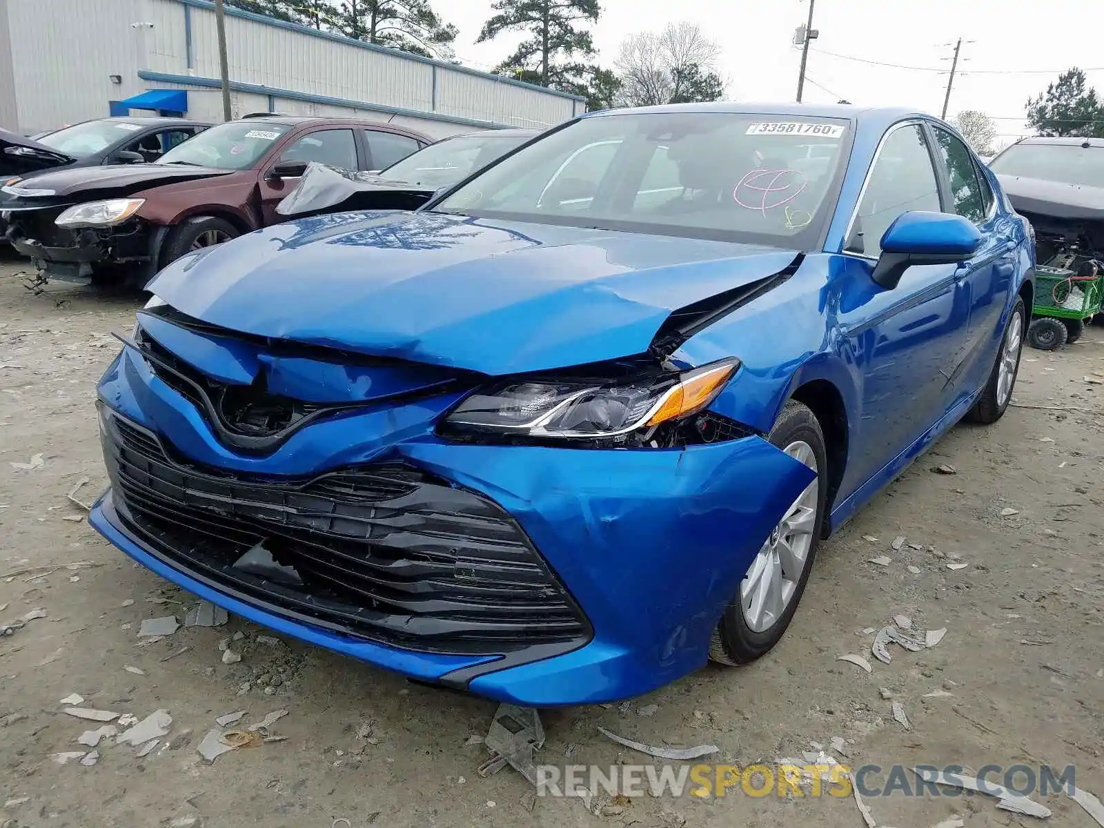 2 Photograph of a damaged car 4T1B11HK6KU275817 TOYOTA CAMRY 2019